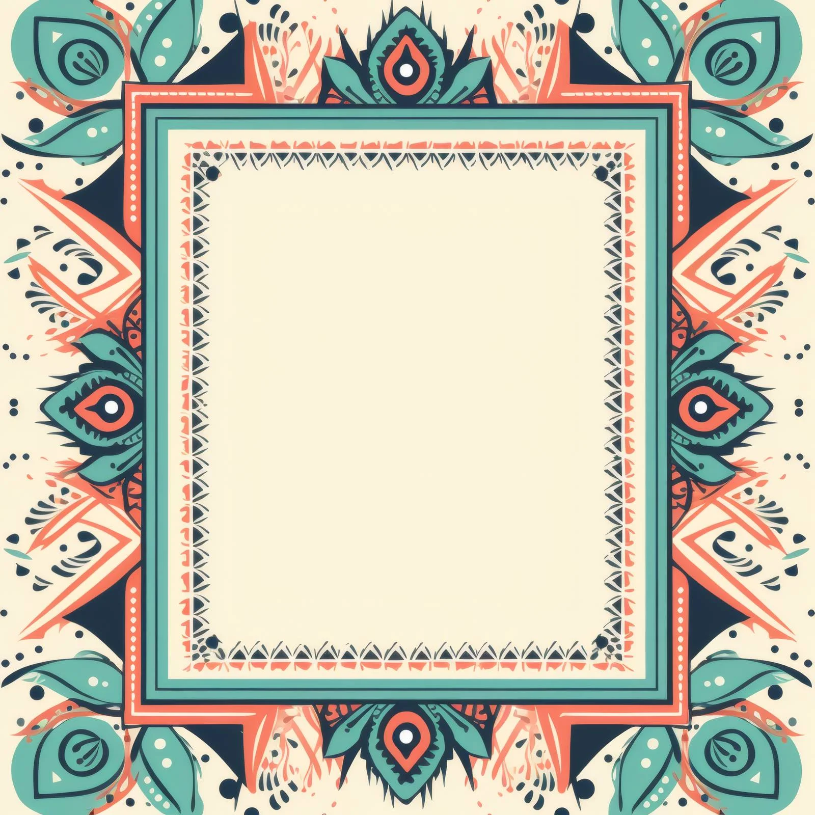 Ethnic Geometric Ornament on Vertical Background — free download from Dotvec