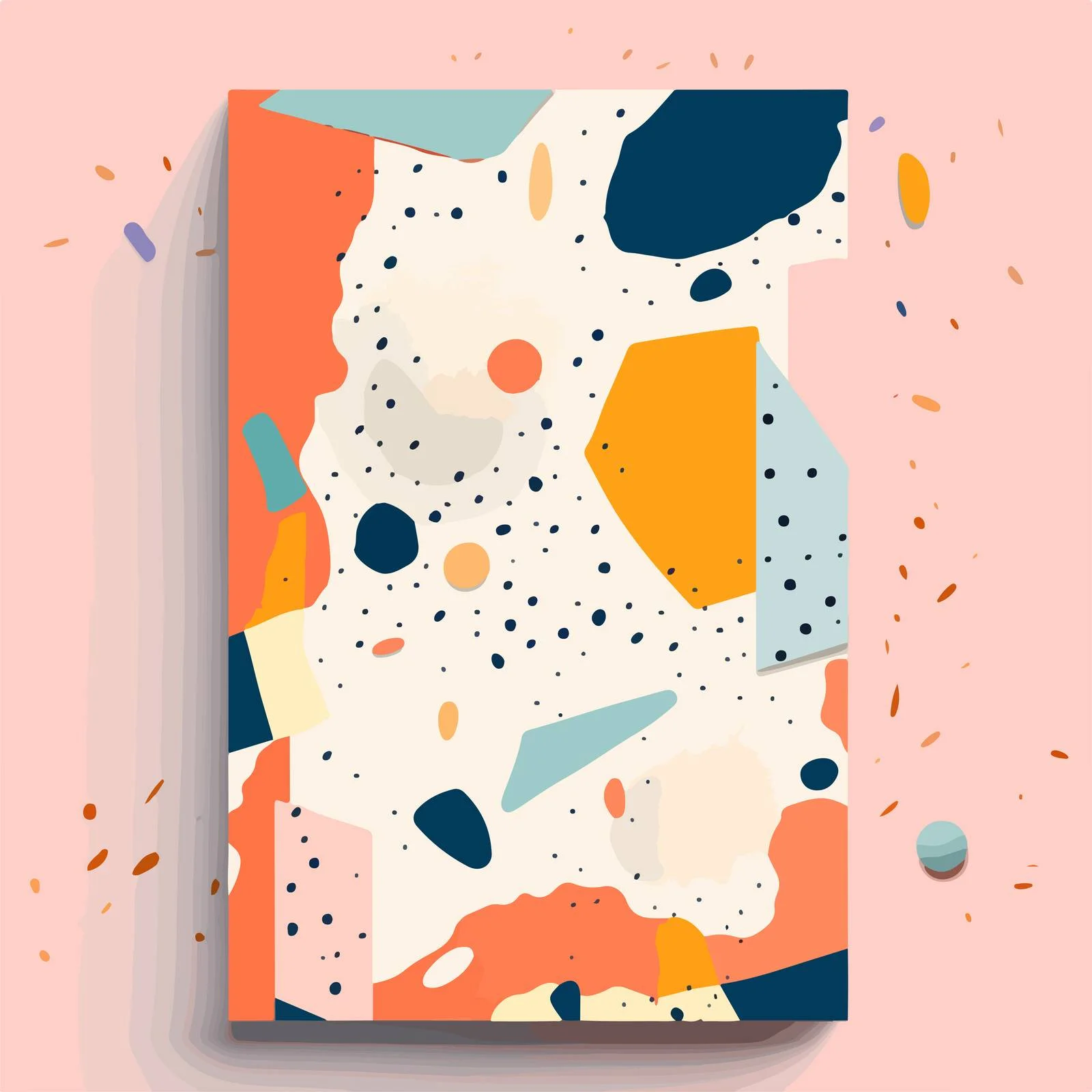 Elegant Vertical Card Terrazzo Frame Design — free download from Dotvec