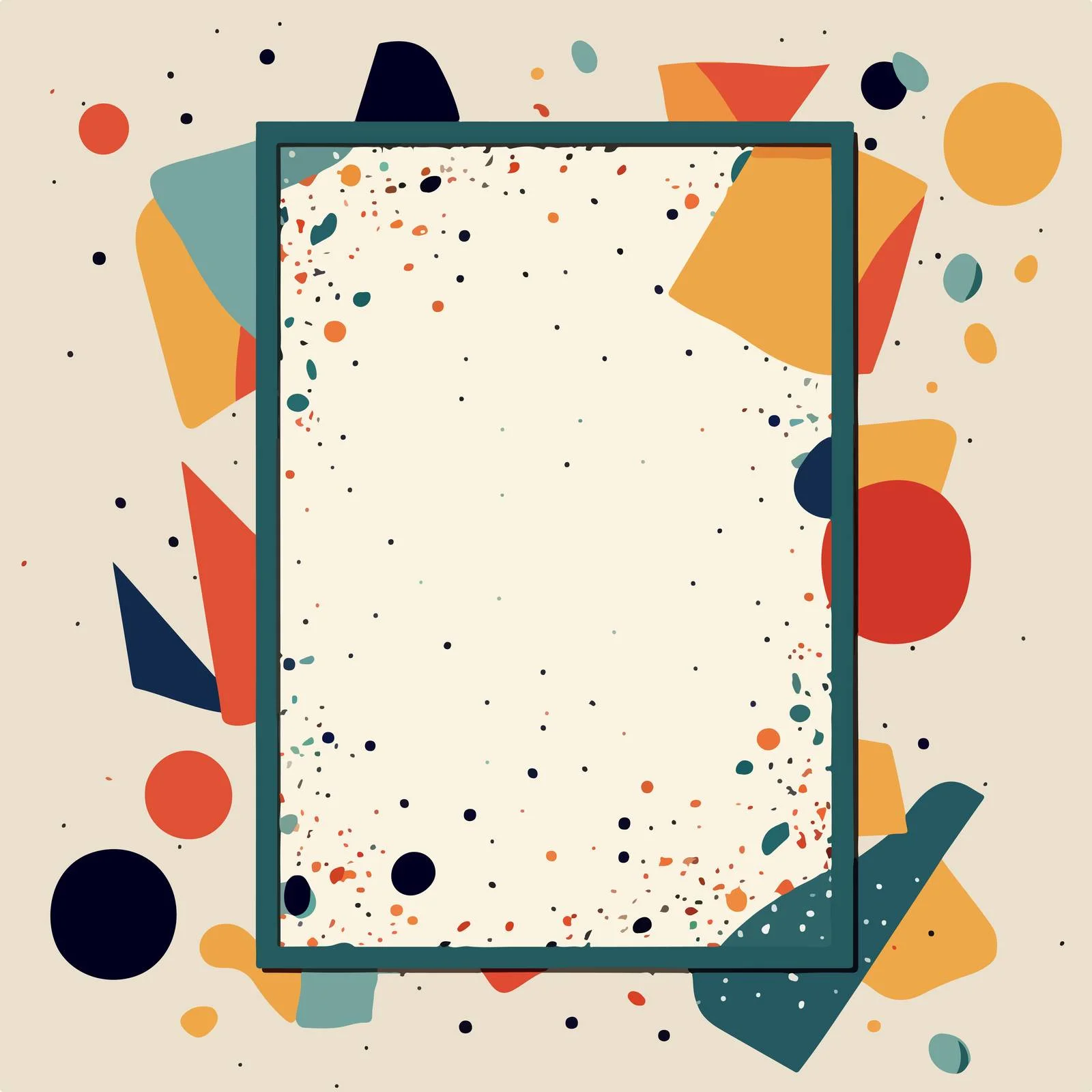 Elegant Vertical Terrazzo Frame with Text Space — free download from Dotvec