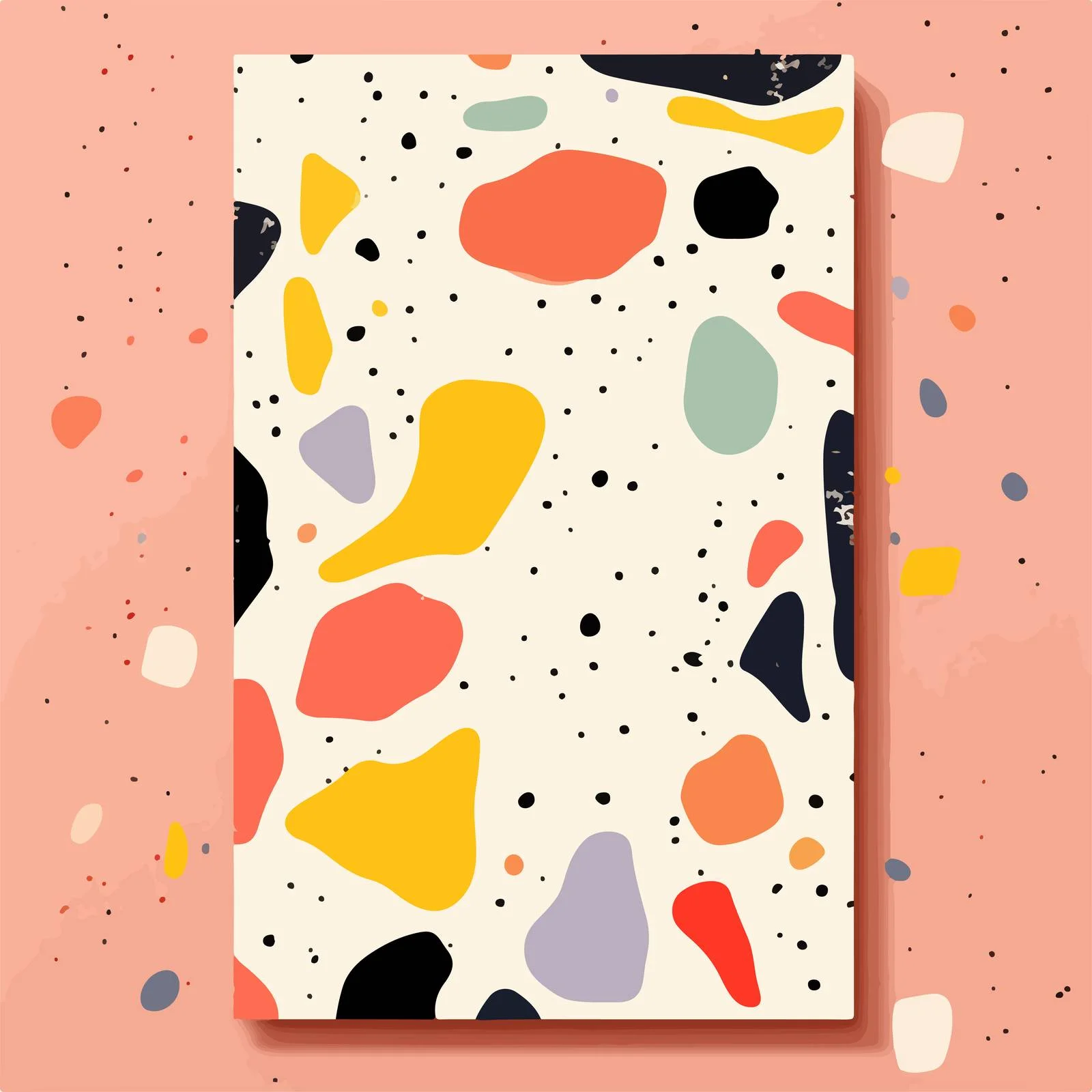 Elegant Vertical Card with Terrazzo Border — free download from Dotvec