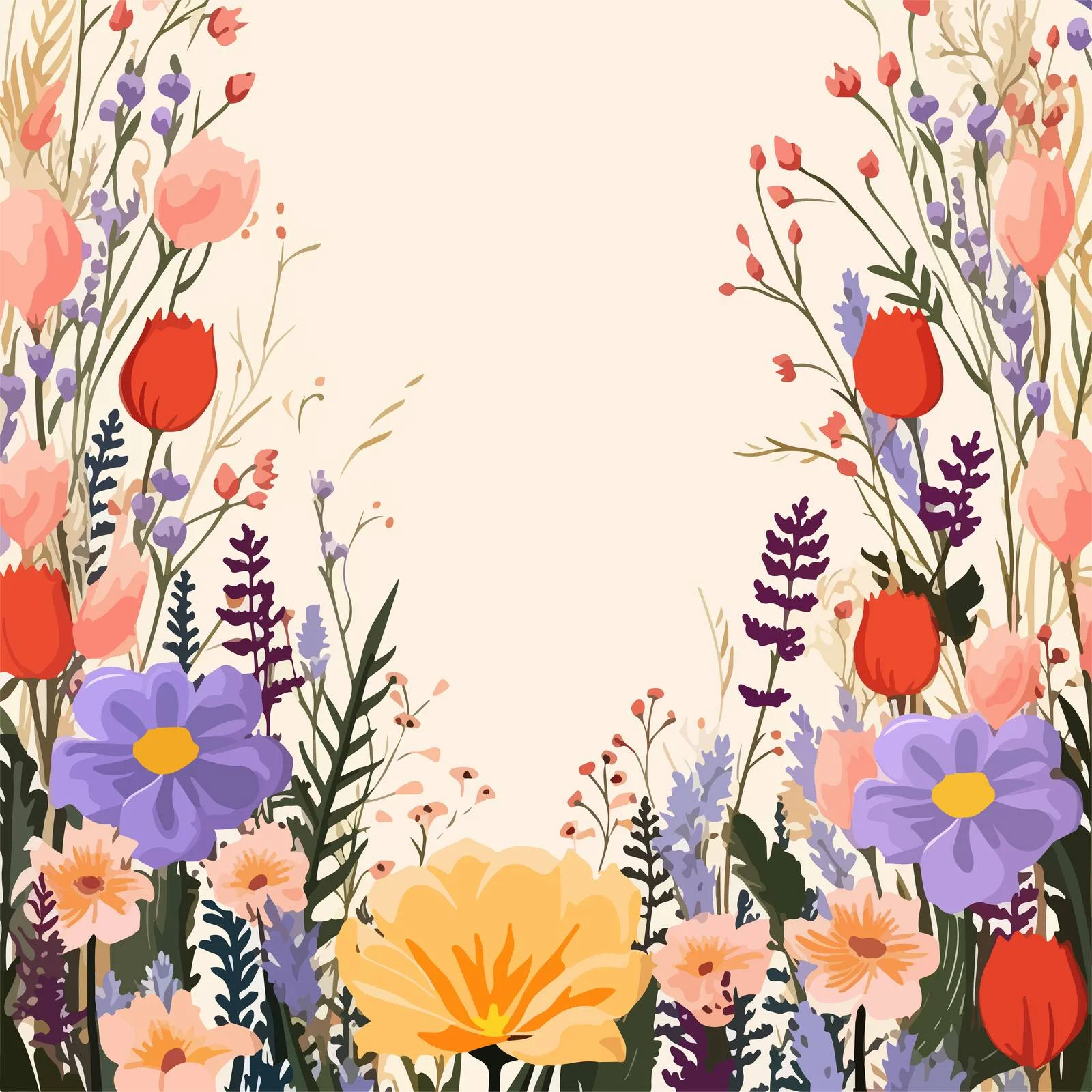 Elegance Blooms: Vertical Floral Beauty — free download from Dotvec