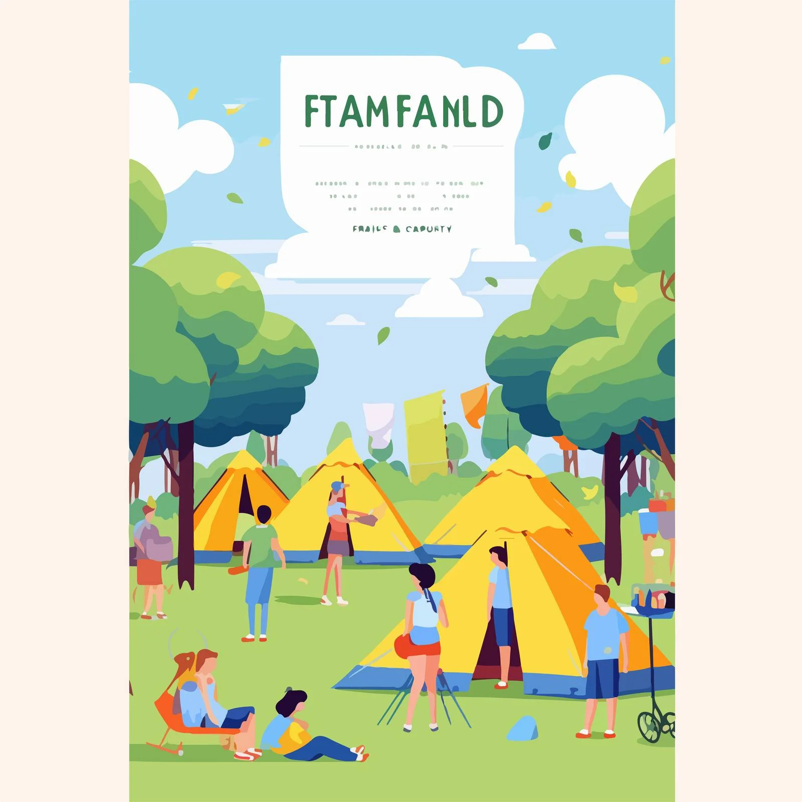 Camping Vacation Poster Layout for Nature — free download from Dotvec