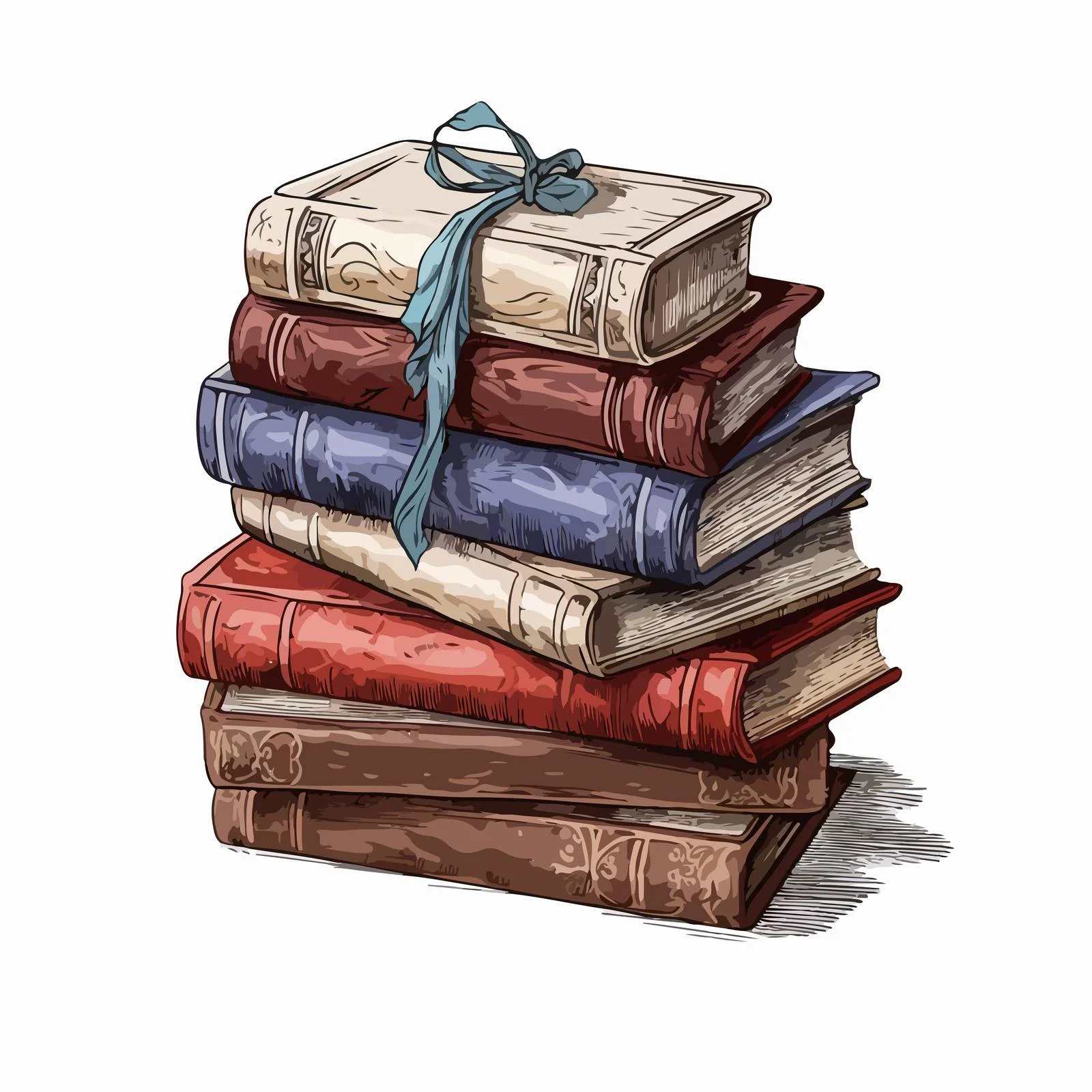 Antique Hardcover Books Stack Arrangement — free download from Dotvec
