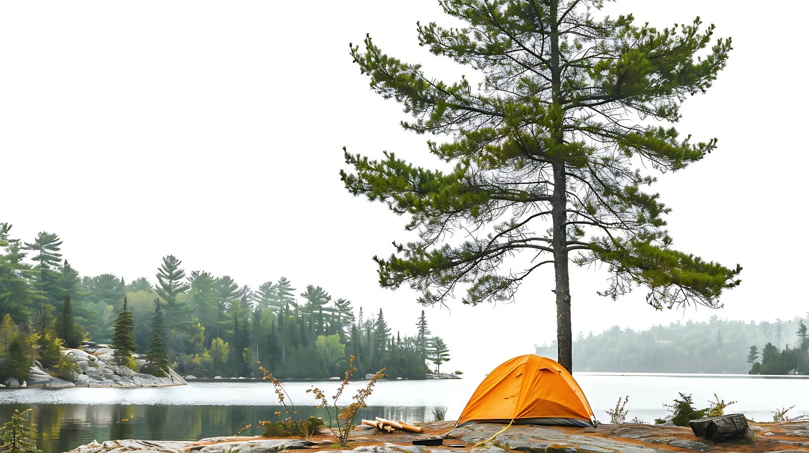 Tranquil Campsite by Majestic Pine Tree — free download from Dotvec