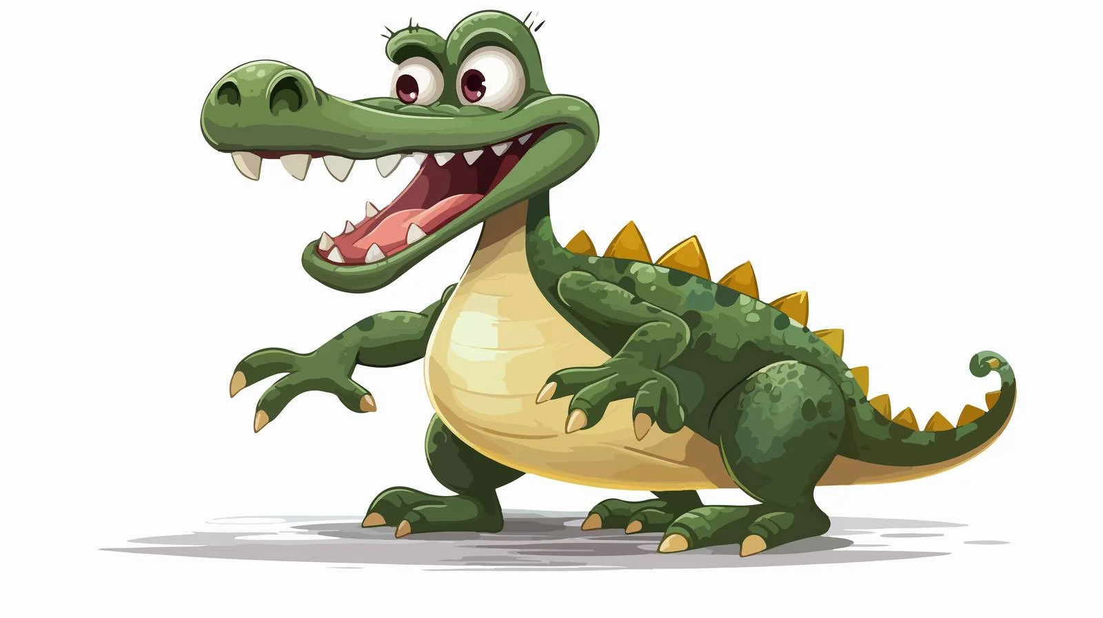 Humorous Walking Crocodile Vector Illustration — free download from Dotvec