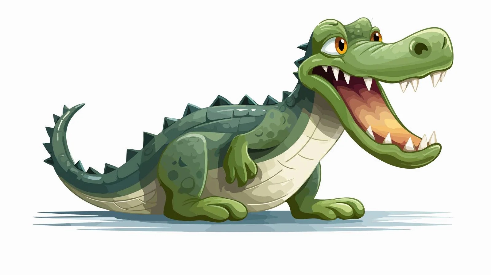 Funny Crocodile Walking Vector Illustration — free download from Dotvec