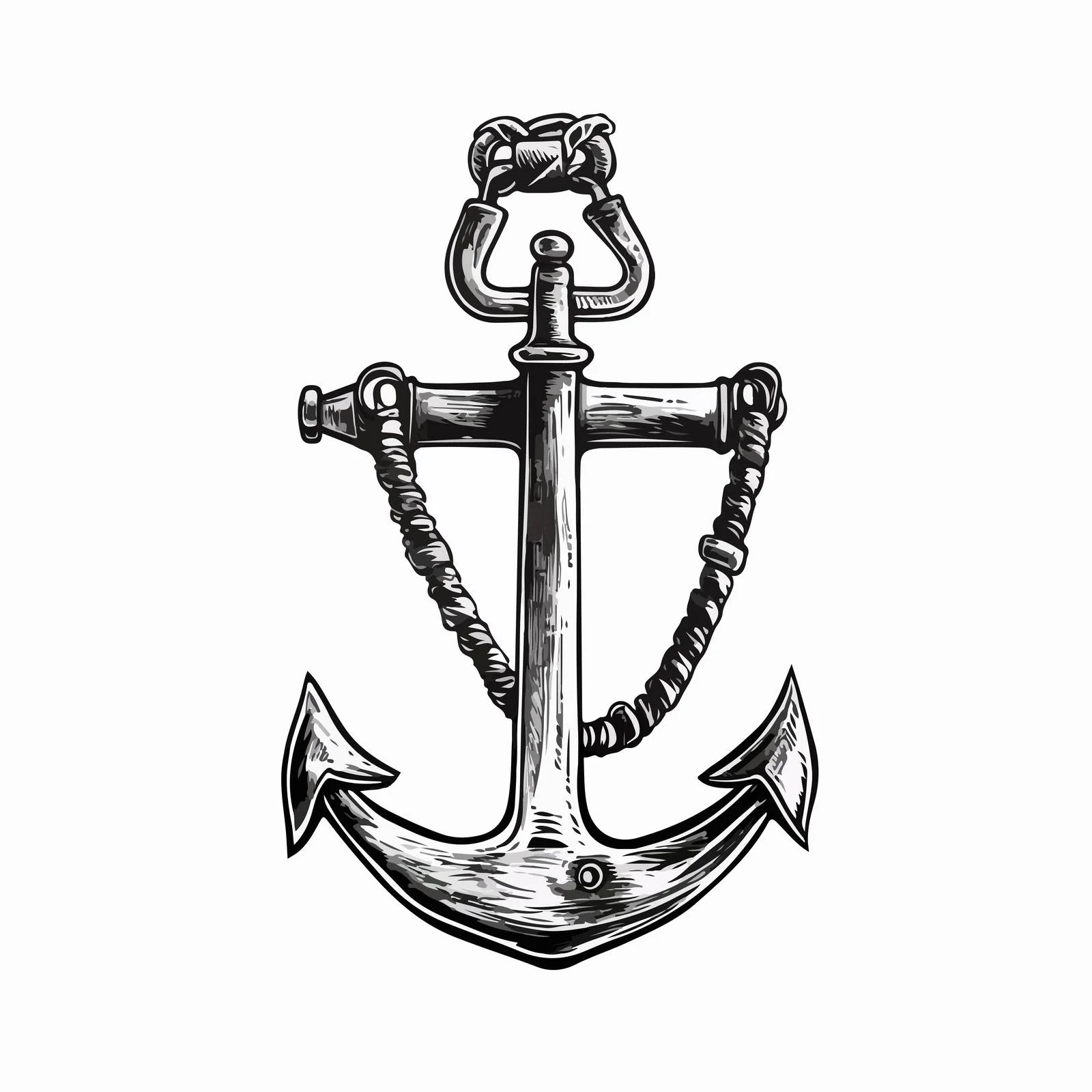 Nautical Anchor Armature on Sailboat Illustration — free download from Dotvec