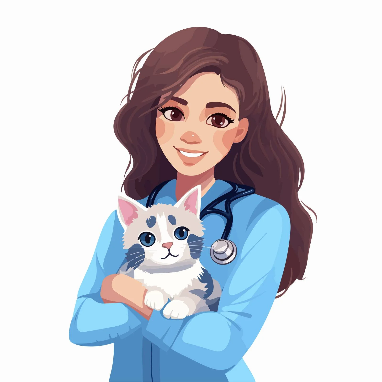 Professional Pet Doctor in Blue Attire — free download from Dotvec