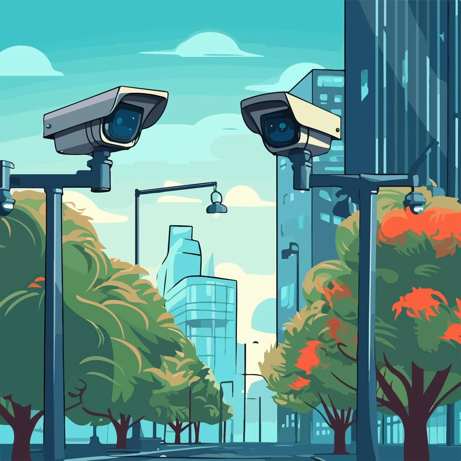 City Street Surveillance Video Feed Analysis — free download from Dotvec