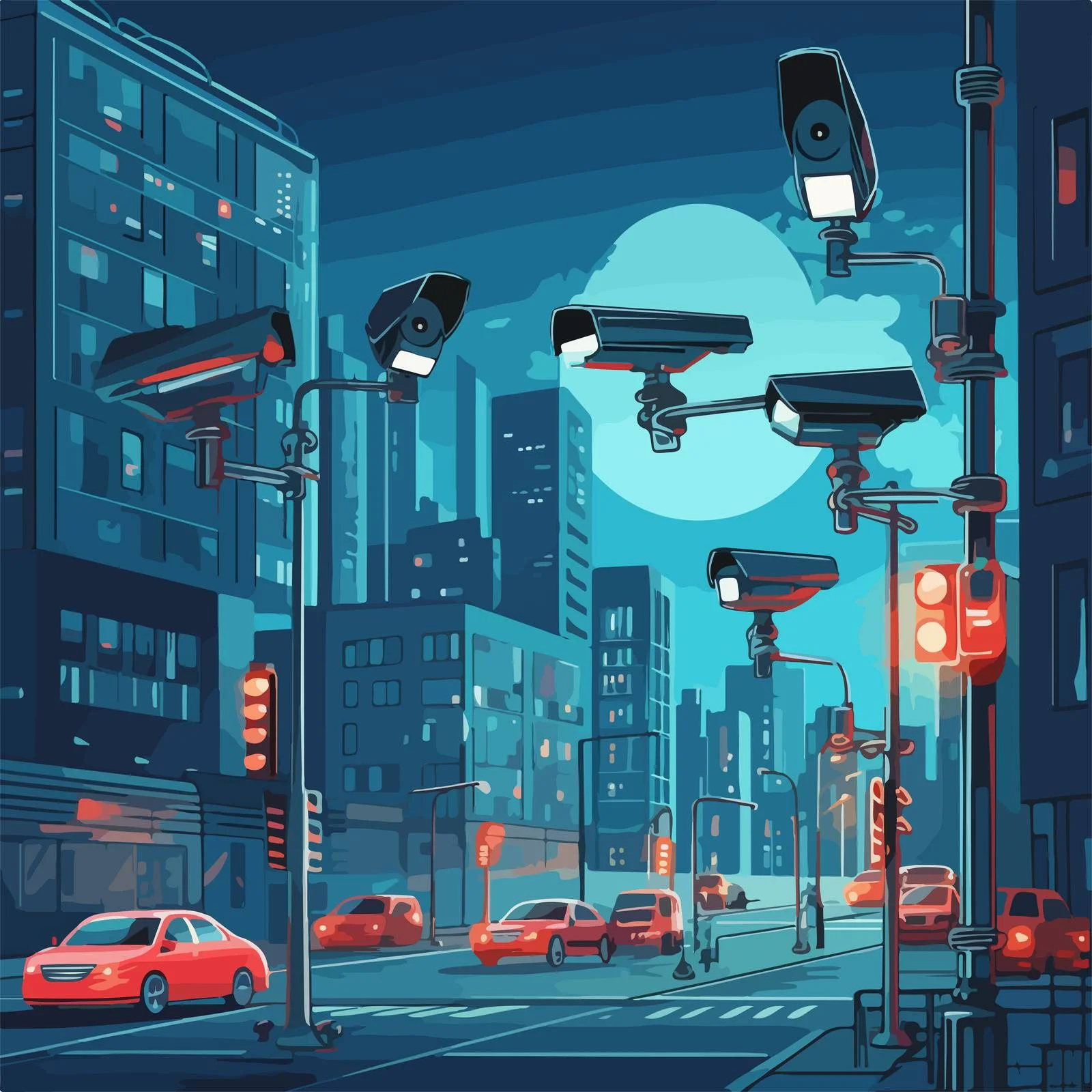 Surveillance footage of urban street activities — free download from Dotvec