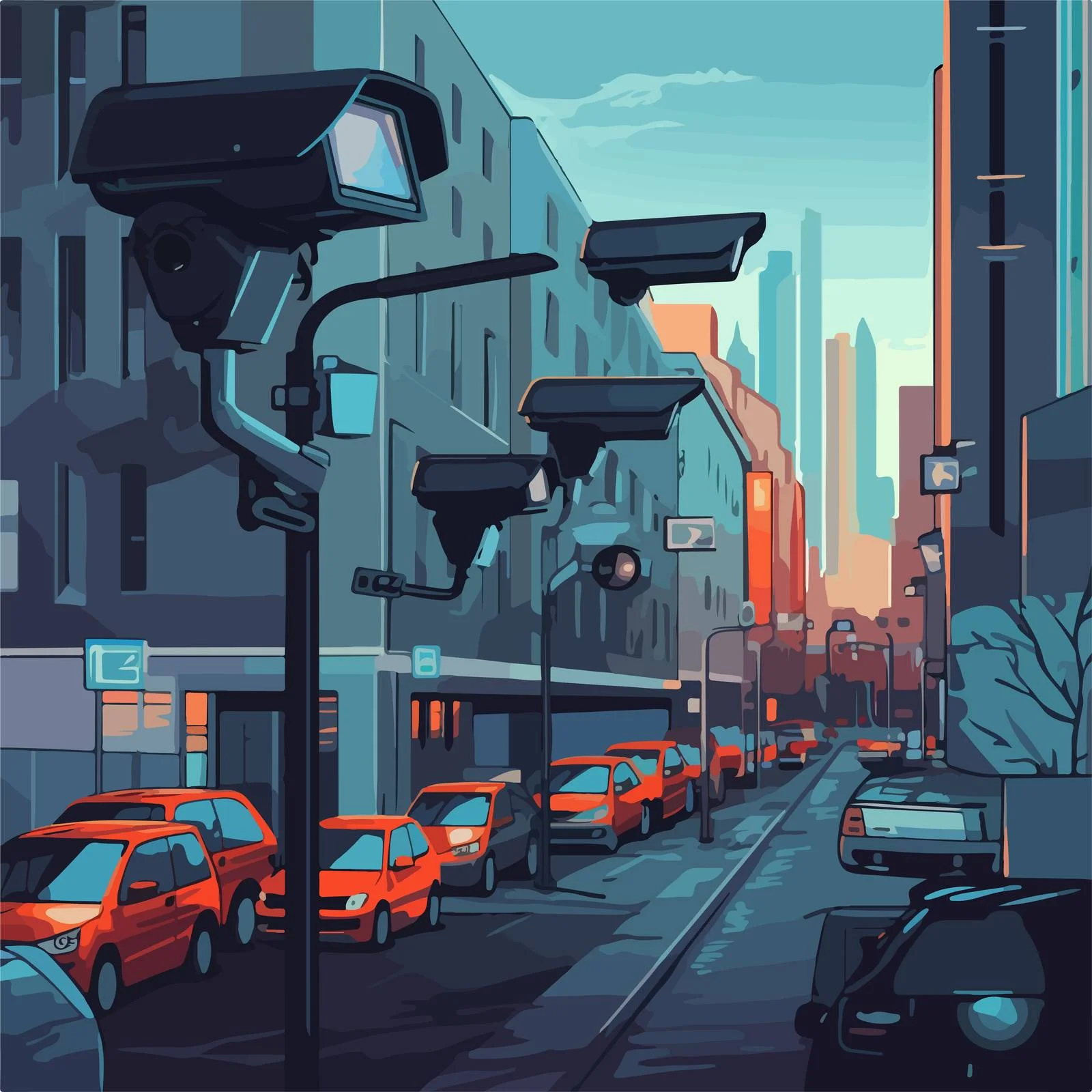 City Street Surveillance Video Footage — free download from Dotvec