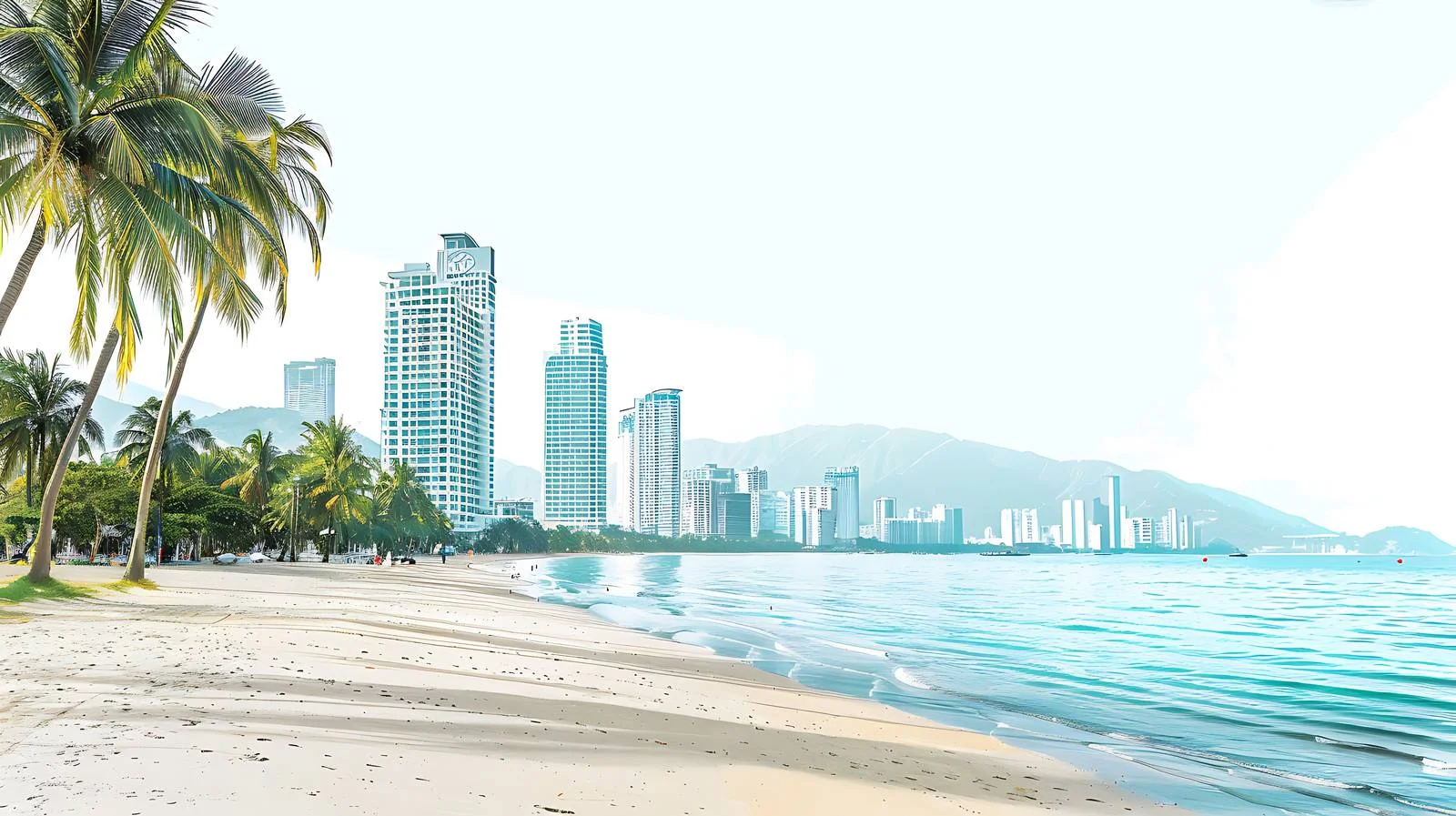 Nha Trang Coastal Panorama in Vietnam — free download from Dotvec