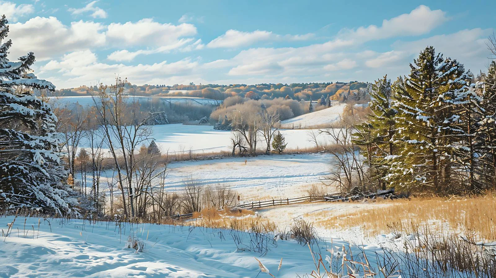 Serene Minnesota Valley in Winter Sunlight — free download from Dotvec