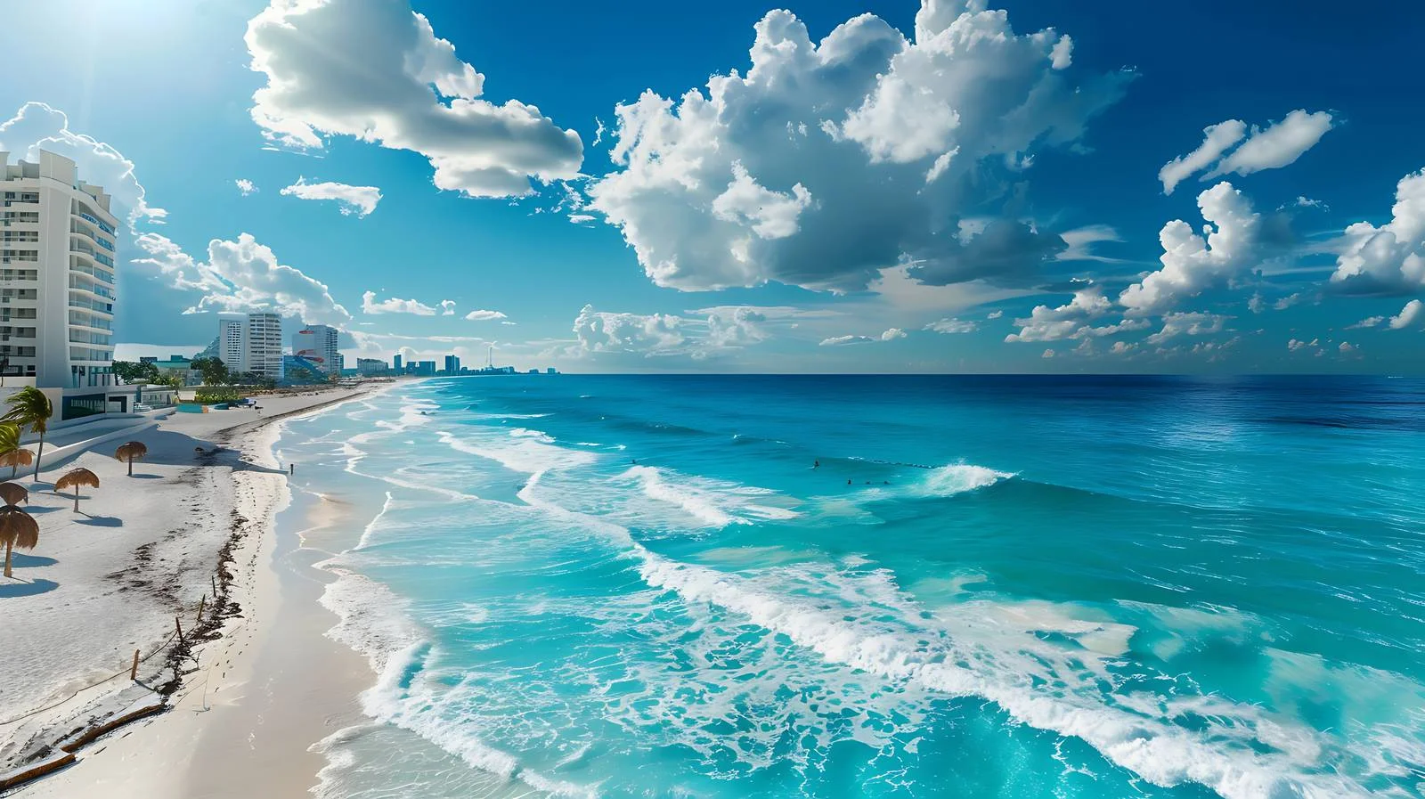 Tranquil Caribbean Beachscape with Cancun Sky – free cancun image from Dotvec