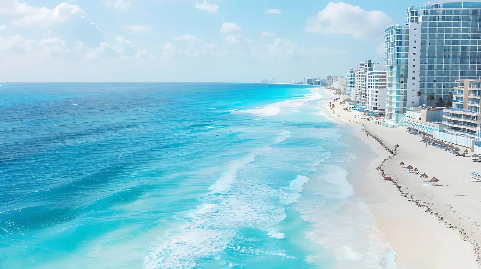 Cancun Mexico Beachscape Overlooking Caribbean Sea — free download from Dotvec