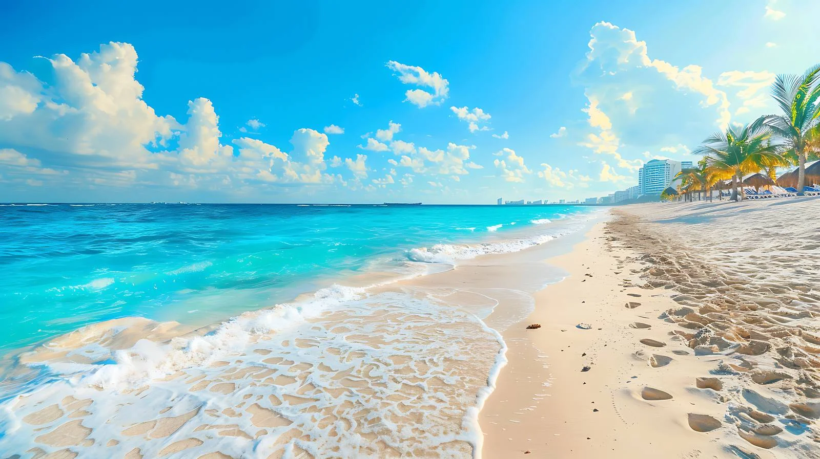 Tranquil Beach and Caribbean Seascape in Cancun — free download from Dotvec