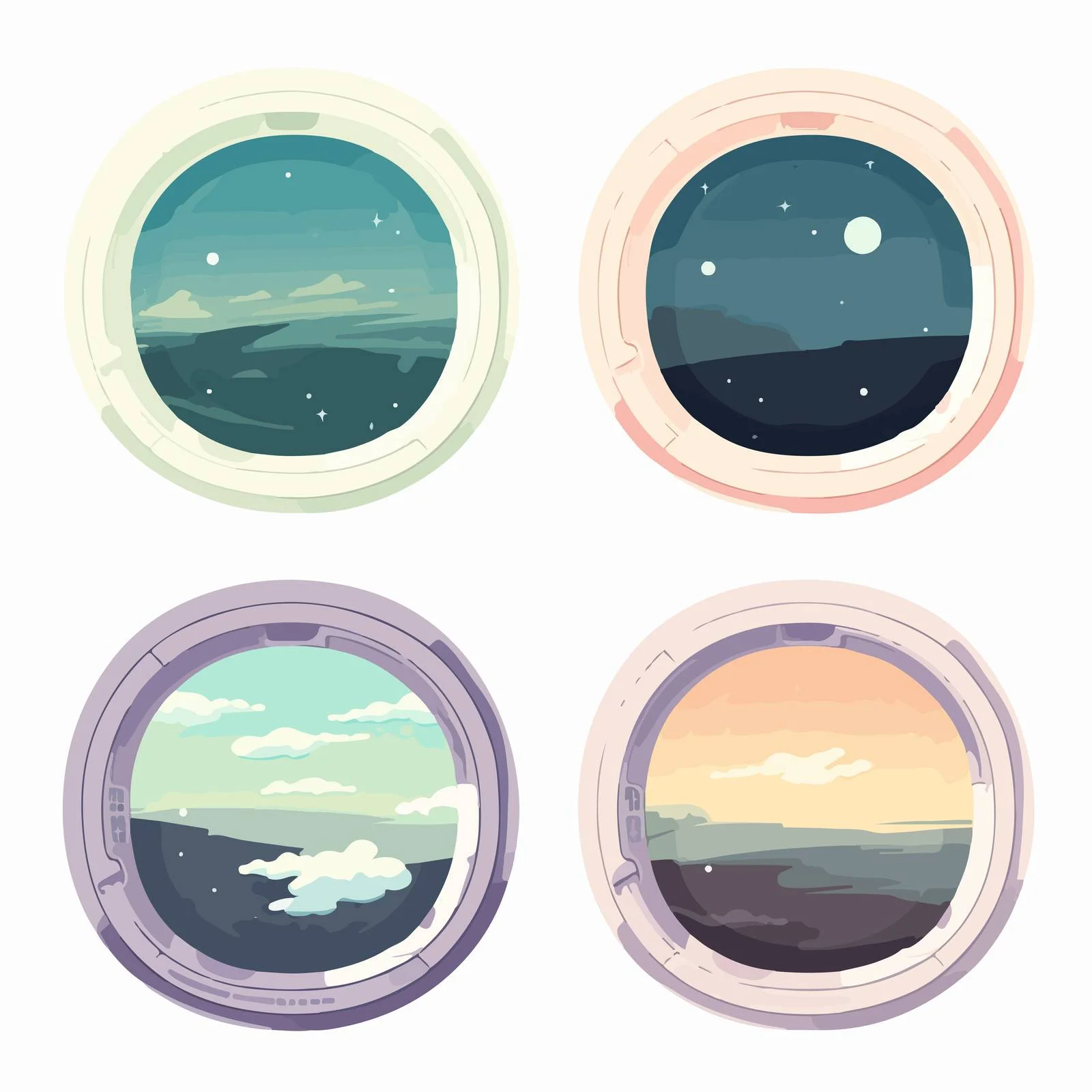 Sky Vistas from Aircraft Windows — free download from Dotvec