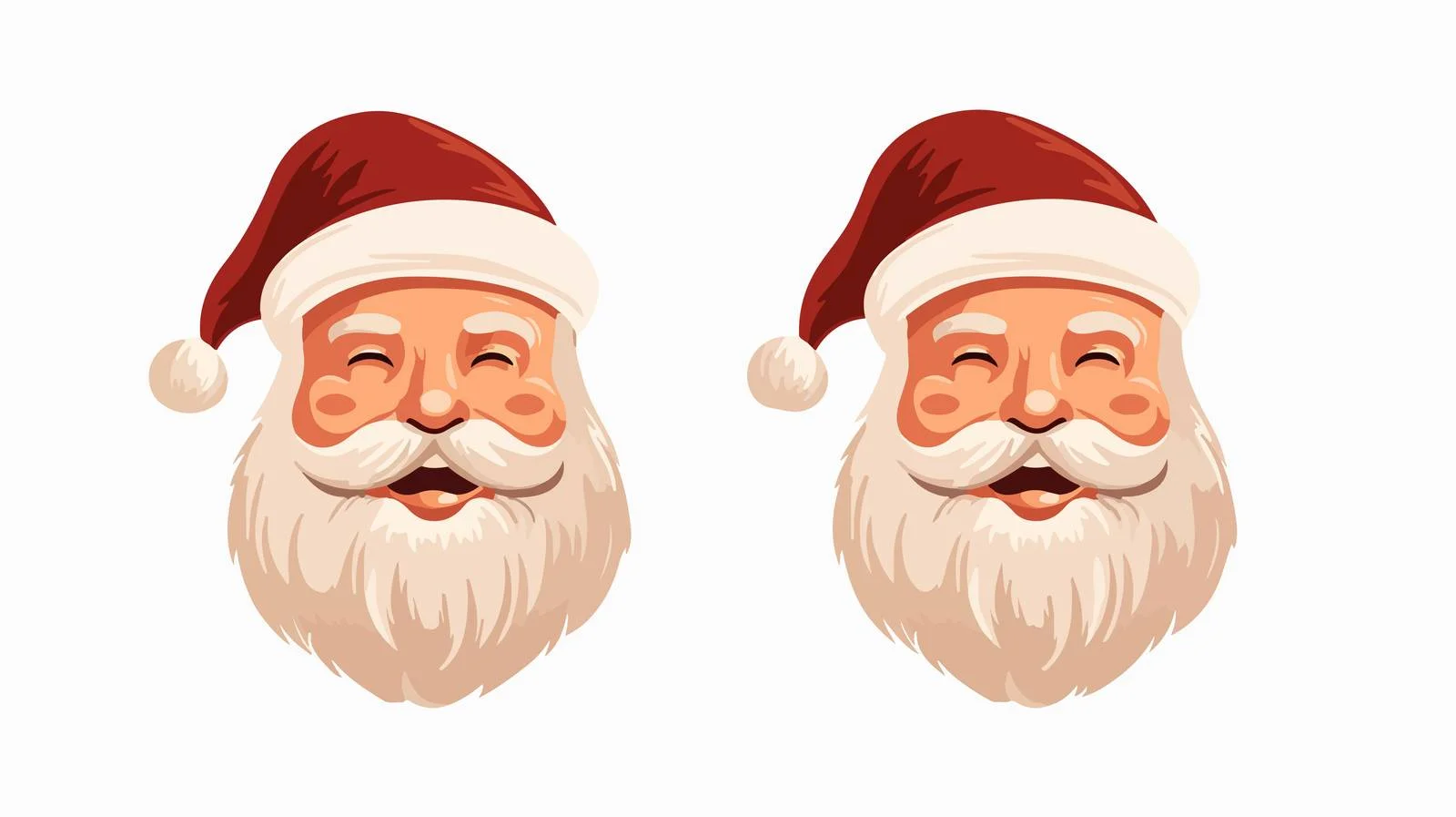 Elegant Santa Claus Beard Vector Design