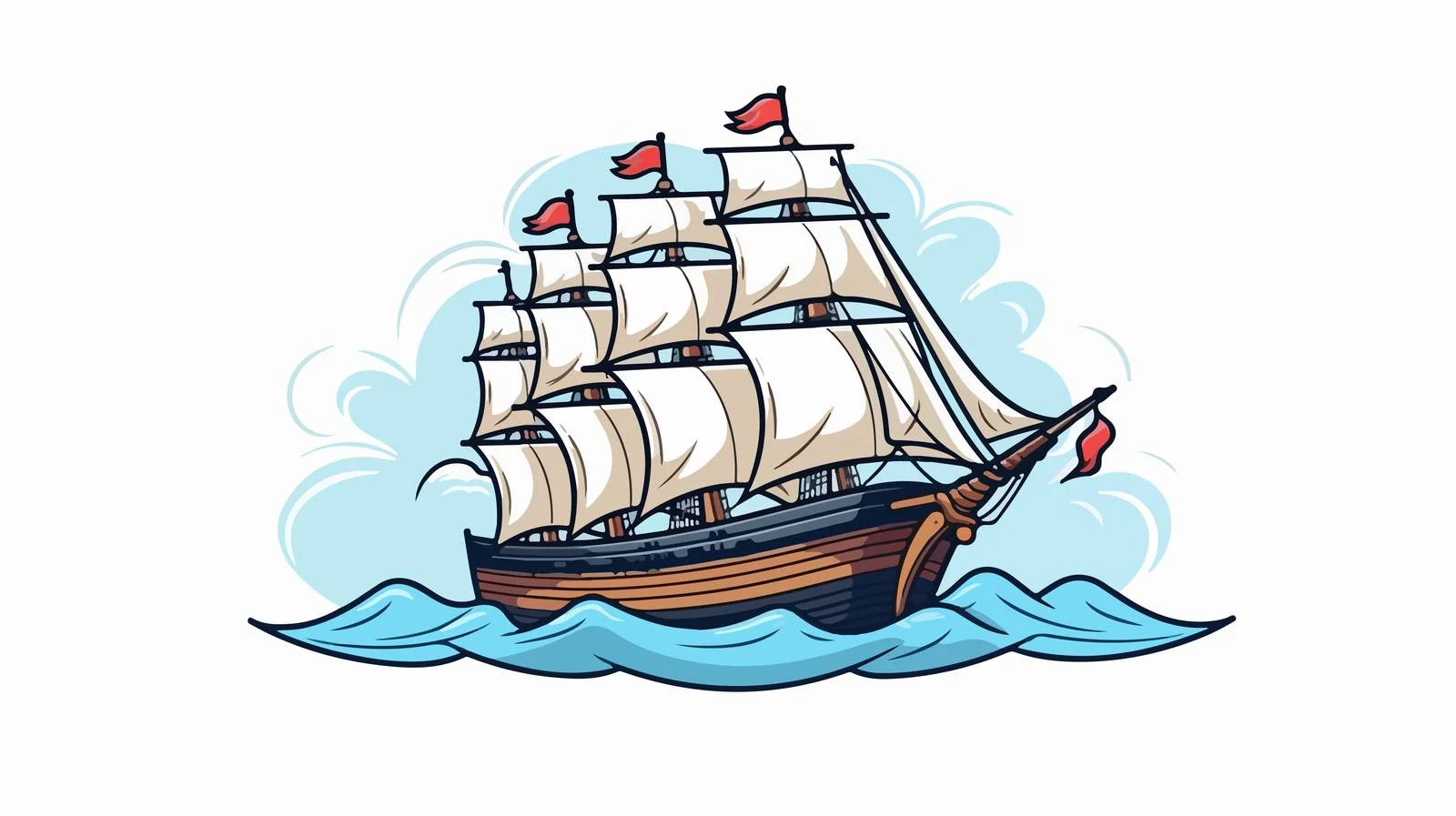 Vintage Ship Logo Vector Illustration — free download from Dotvec