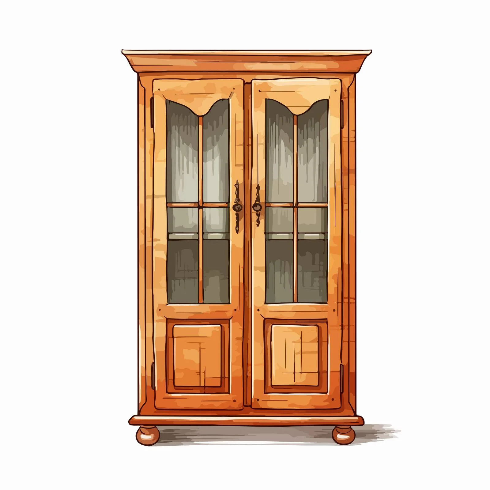 Antique Cupboard Hand-drawn Vector Design — free download from Dotvec