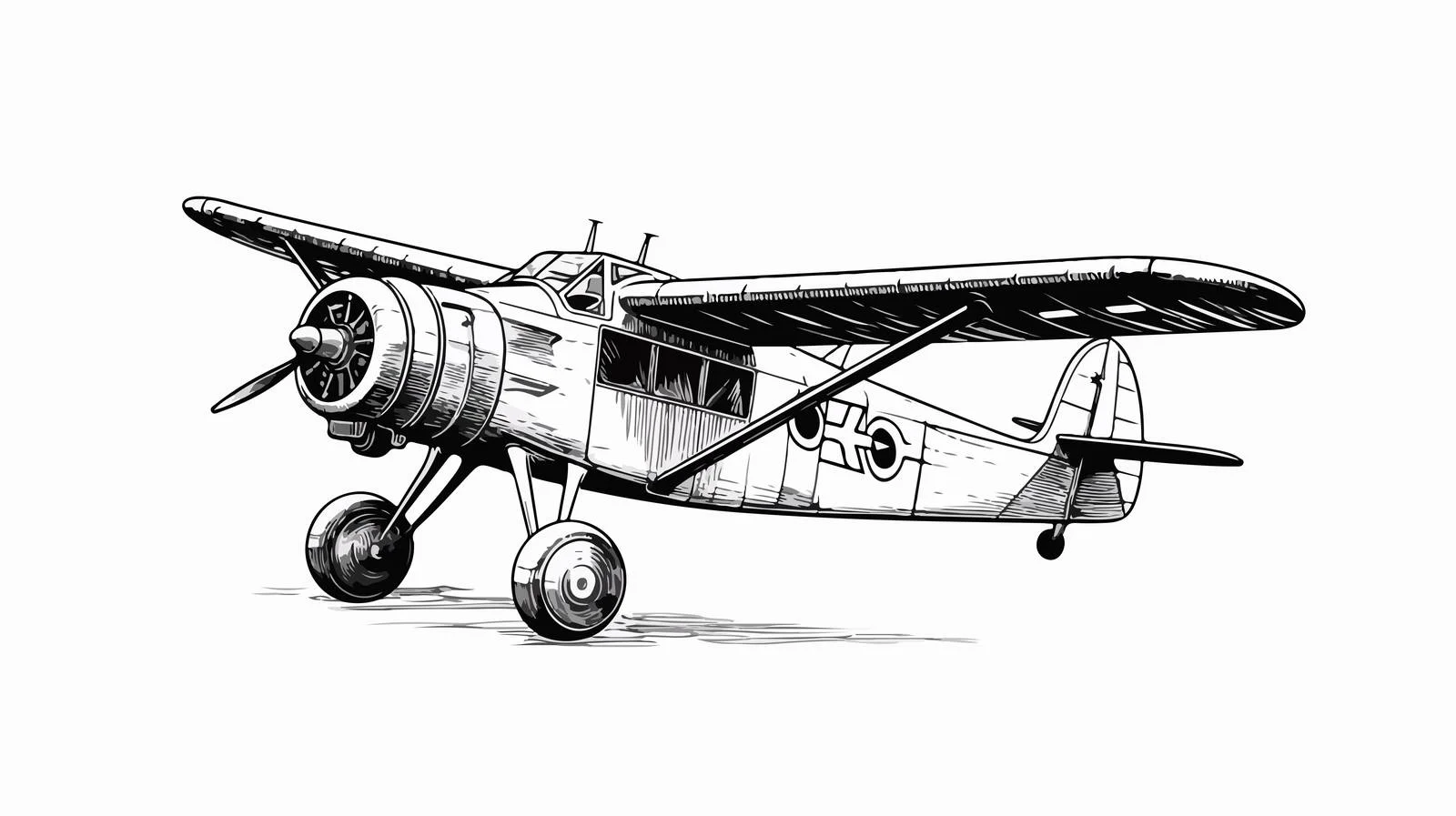 Vintage Retro Airplane Logo — free download from Dotvec