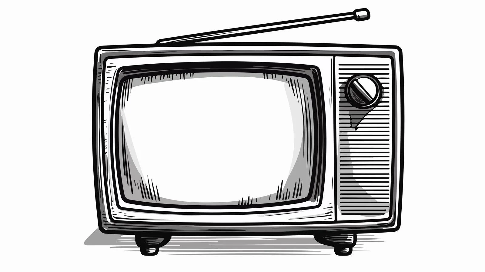 Vintage Retro TV Hand-Drawn Sketch — free download from Dotvec