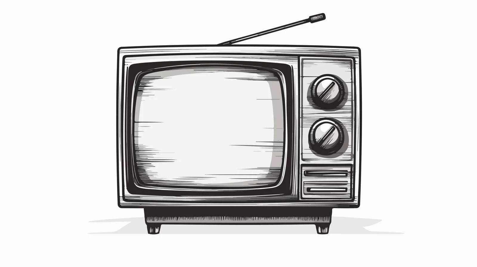 Vintage Retro TV Sketch — free download from Dotvec