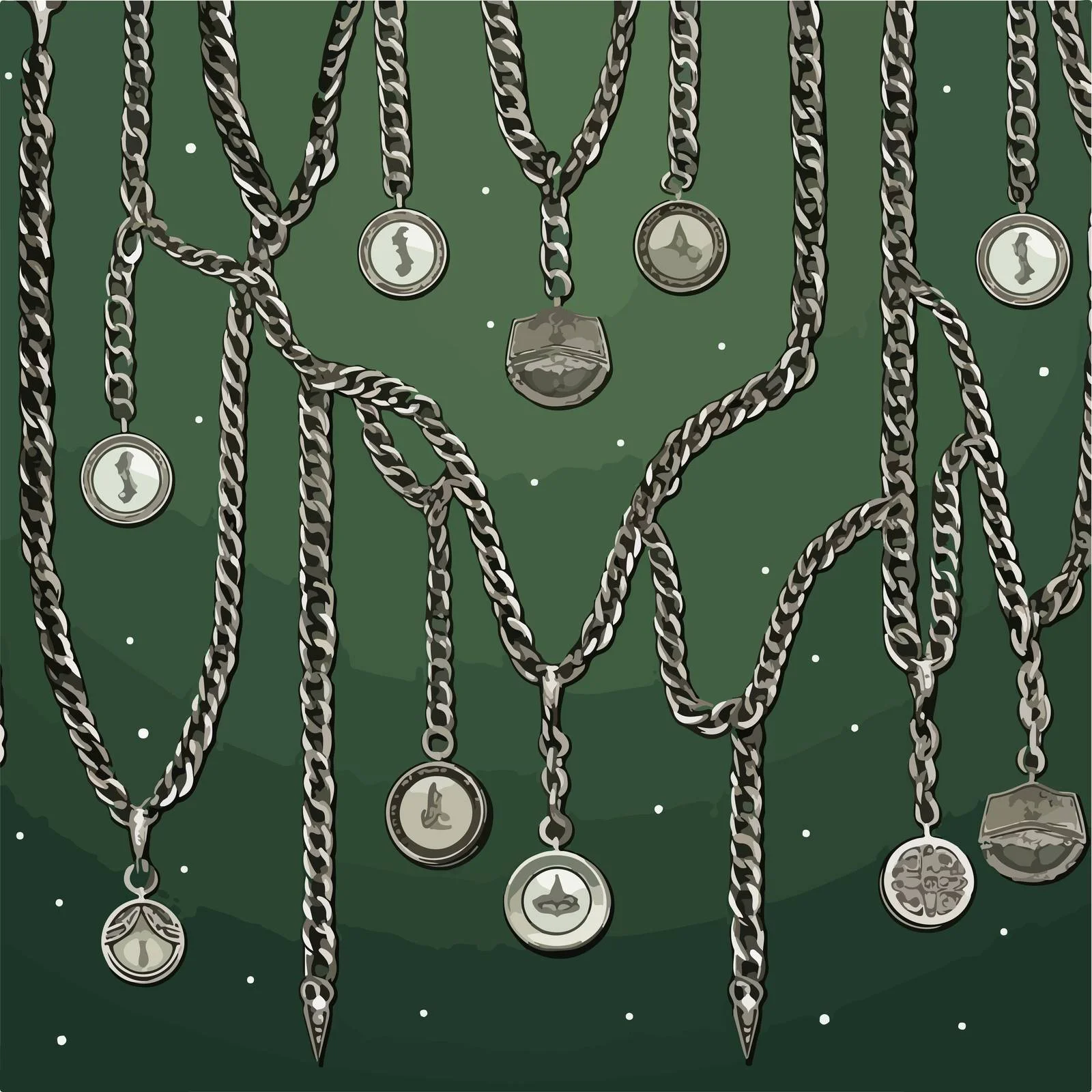 Elegant Silver Chain Vintage Seamless Pattern — free download from Dotvec