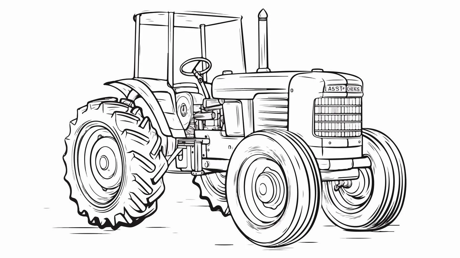 Vintage Tractor Doodle Sketch — free download from Dotvec