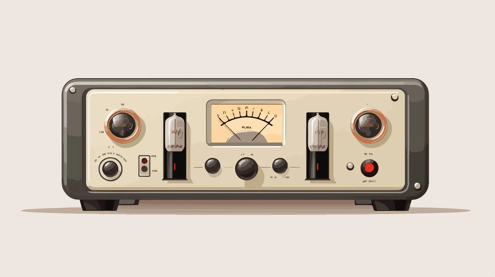 Vintage Tube Amplifier with Indicators — free download from Dotvec
