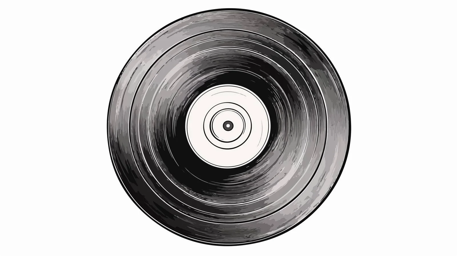 Vinyl Disc Engraving Sketch Artwork — free download from Dotvec