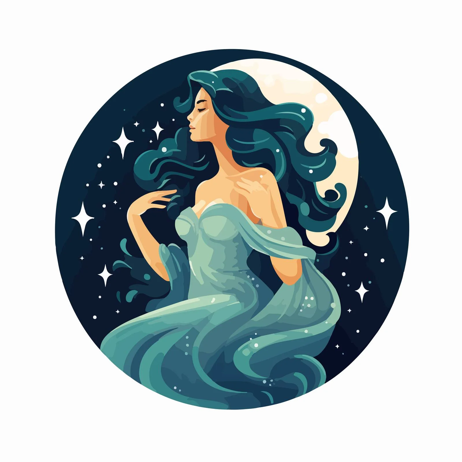 Virgo Zodiac Emblem: Astrological Symbol for Women — free download from Dotvec