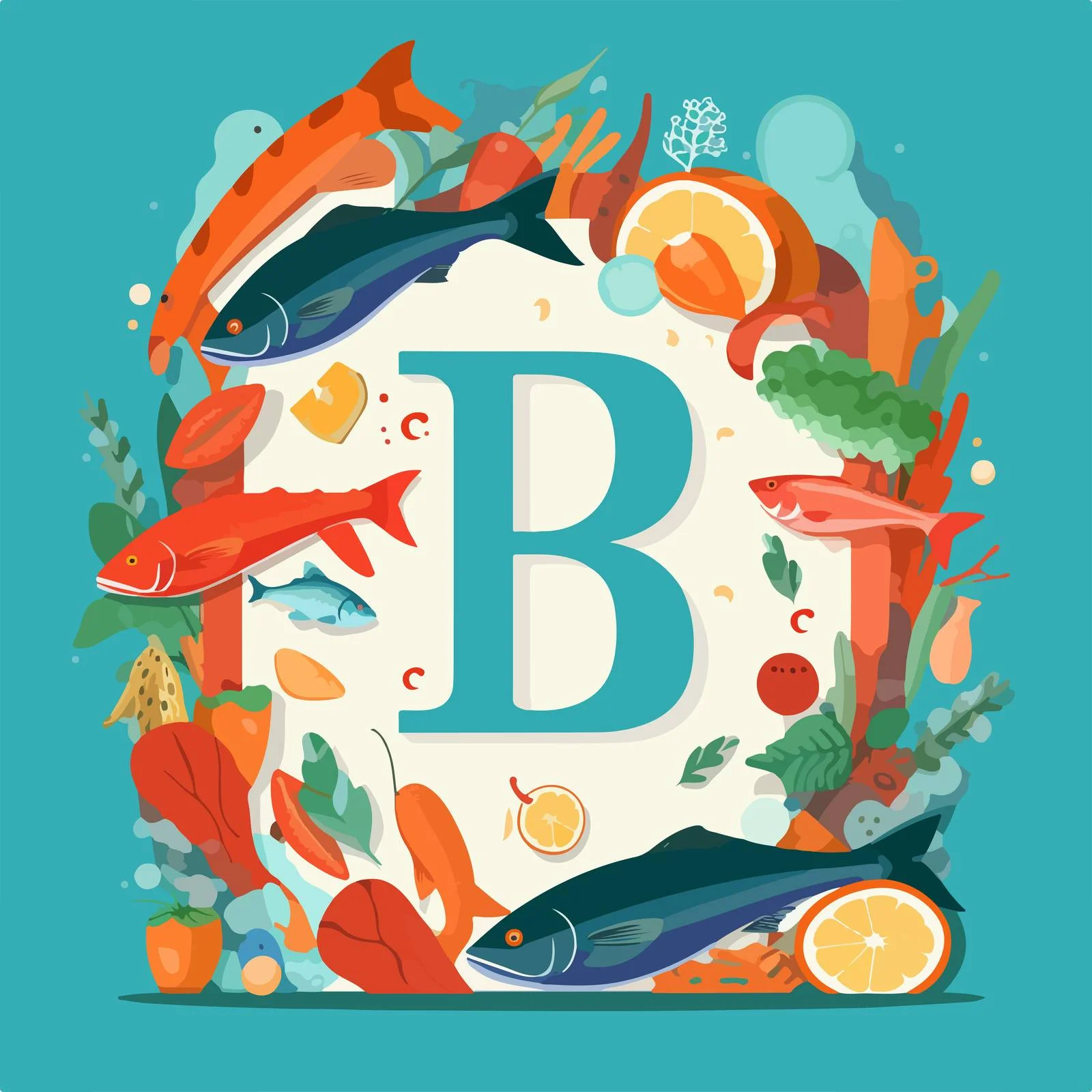 Nutritious Vitamin B12 Food Presentation Layout — free download from Dotvec