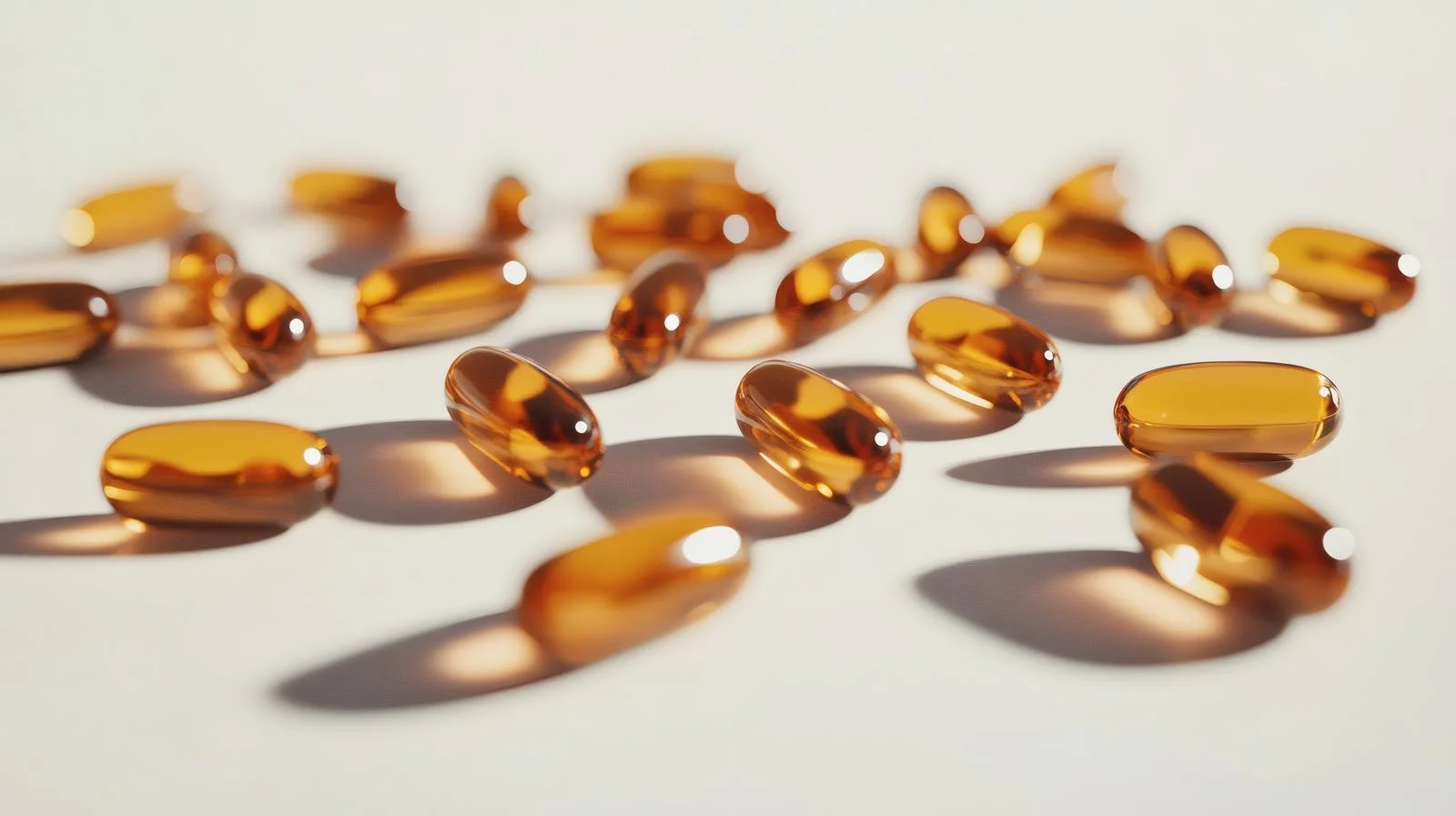 Isolated Vitamin D3 Capsules on White — free download from Dotvec