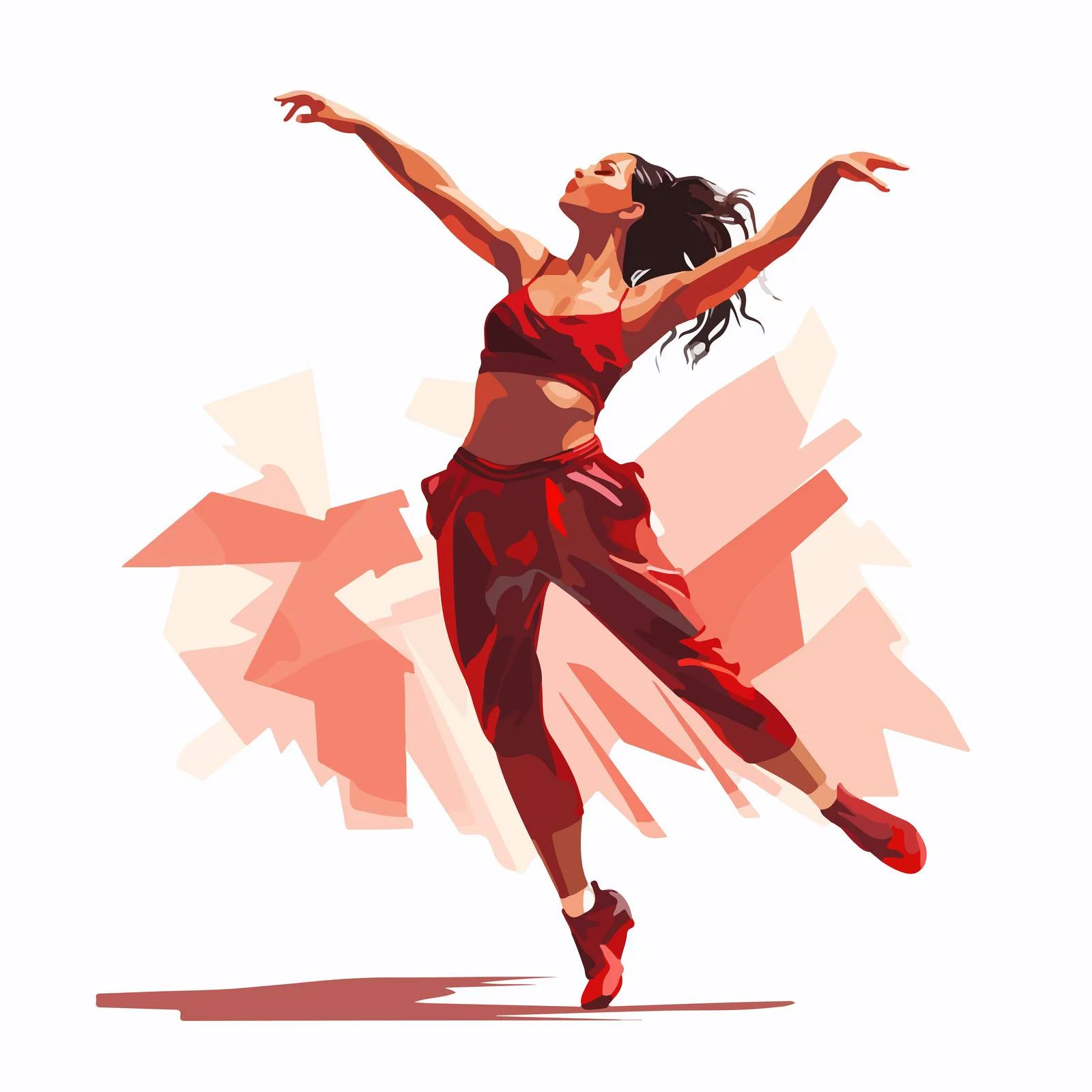 Elegant Vogue Dancer in Graceful Dip Pose — free download from Dotvec