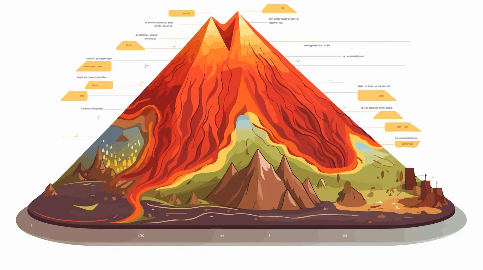 Volcano Anatomy Diagram — free download from Dotvec