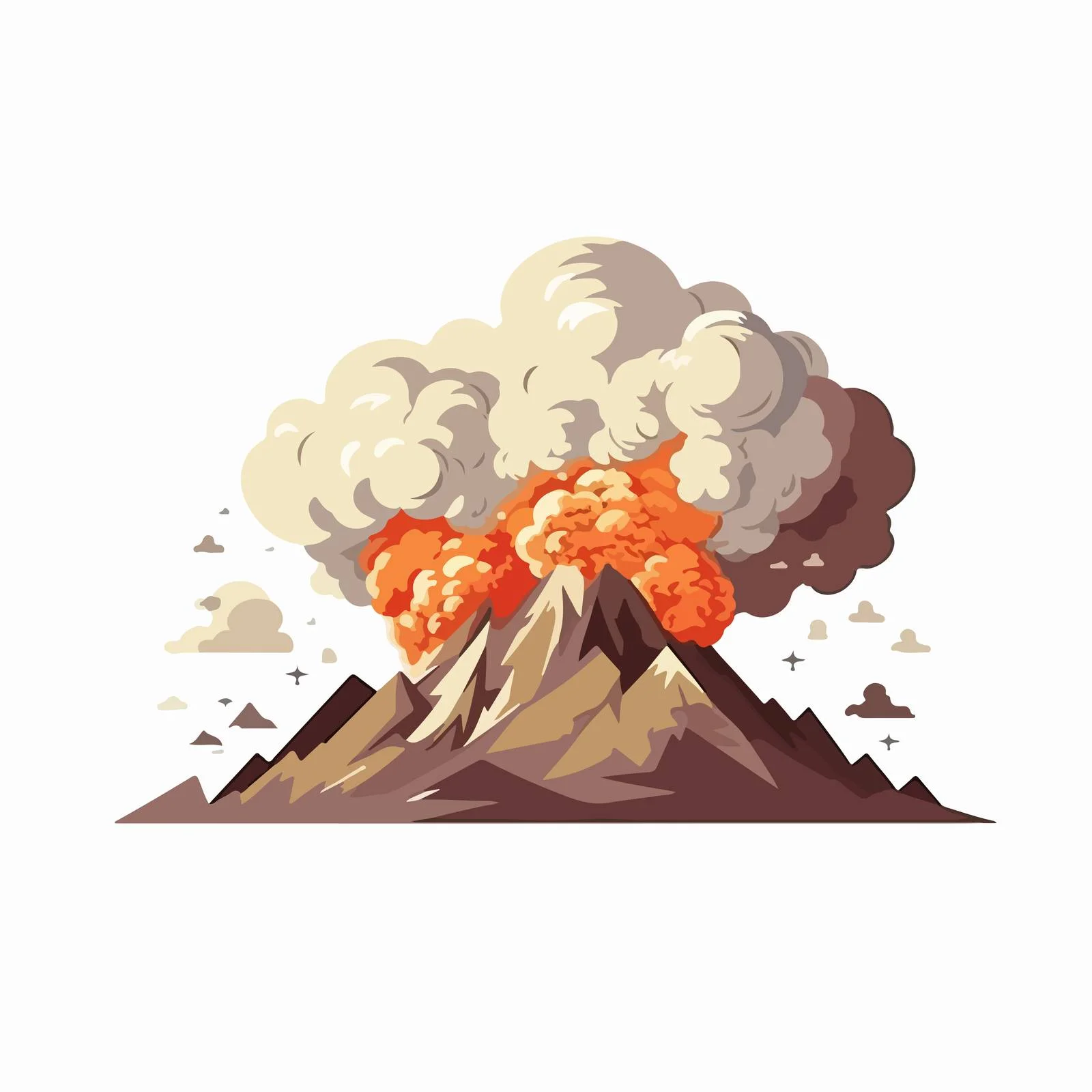 Active Volcano Spewing Vapor and Dust Cloud — free download from Dotvec