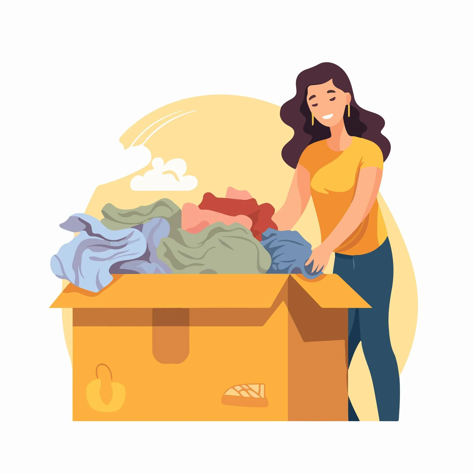 Community Member Donates Clothing, Person Holding Apparel — free download from Dotvec