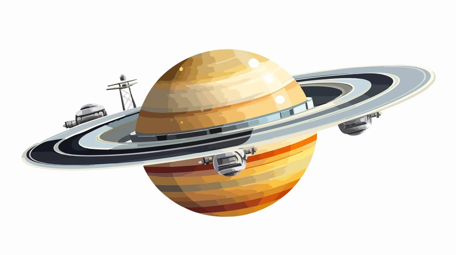 Voyager Mission to Saturn — free download from Dotvec