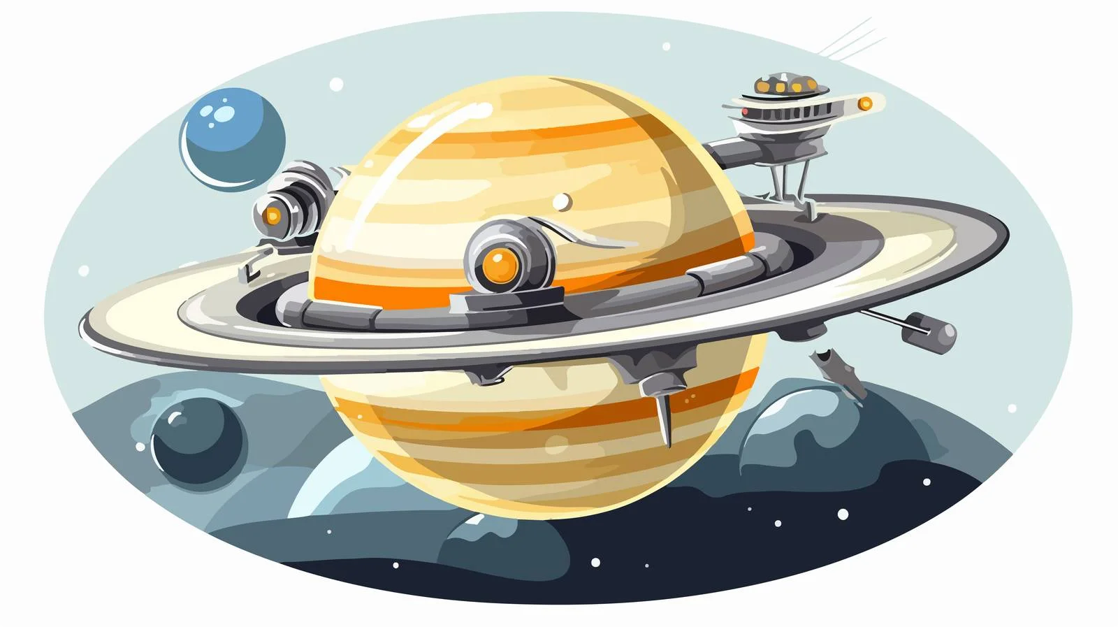 Voyager Spacecraft Exploration Image — free download from Dotvec