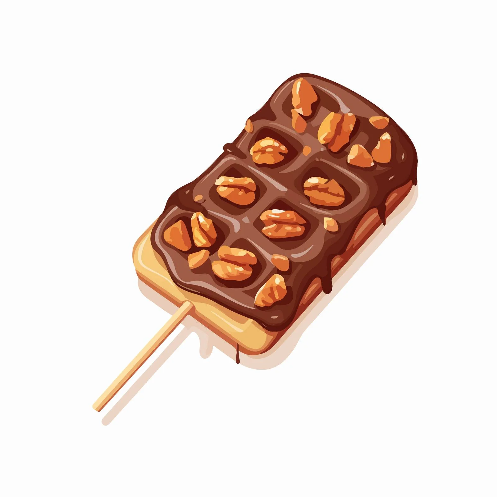 Whimsical Waffle Stick Drenched in Sugary Glaze — free download from Dotvec