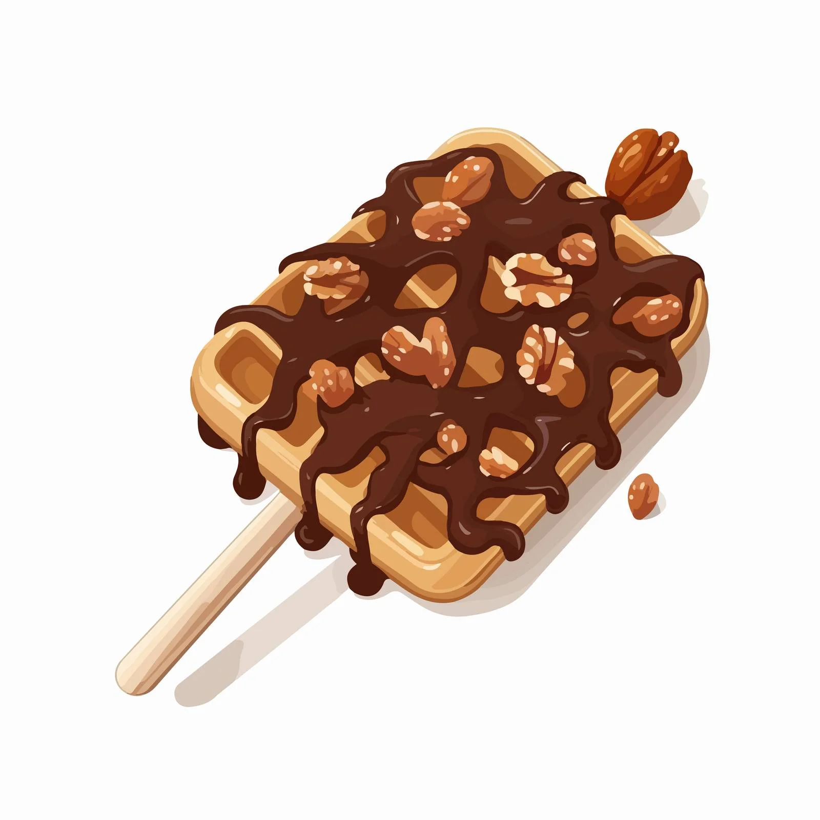 Decadent Waffle-on-Stick Glazed Dessert Delight — free download from Dotvec