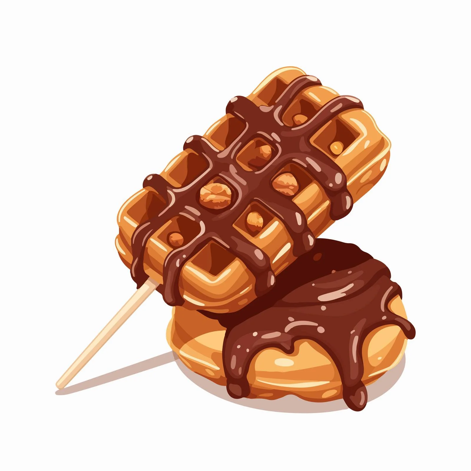 Decadent Waffle Stick Drenched in Glaze — free download from Dotvec