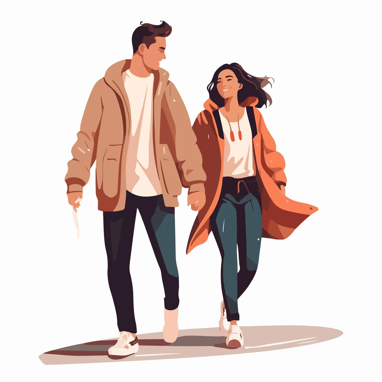 Youthful group joyfully strolling together outdoors — free download from Dotvec