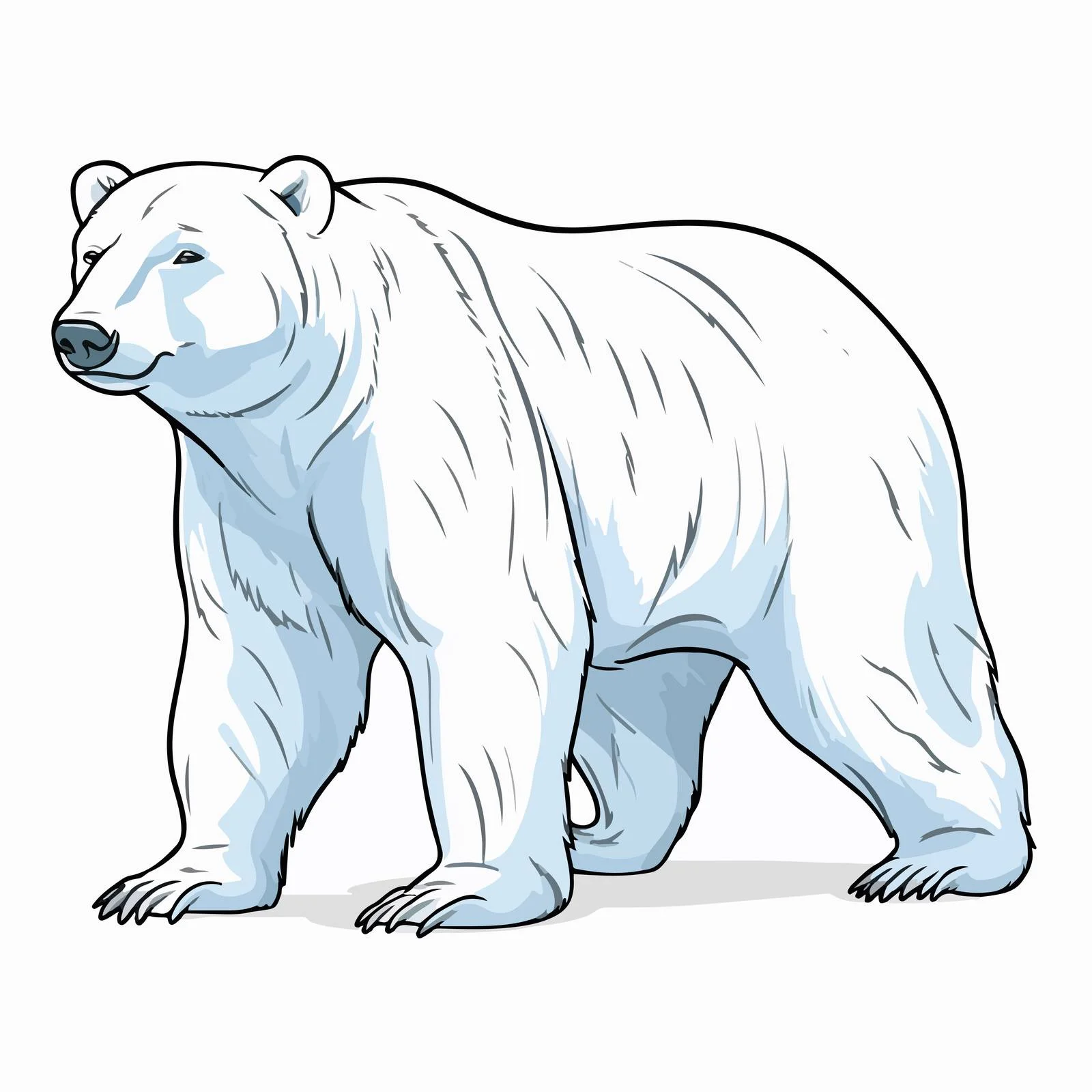 Majestic polar bear in blue hues — free download from Dotvec