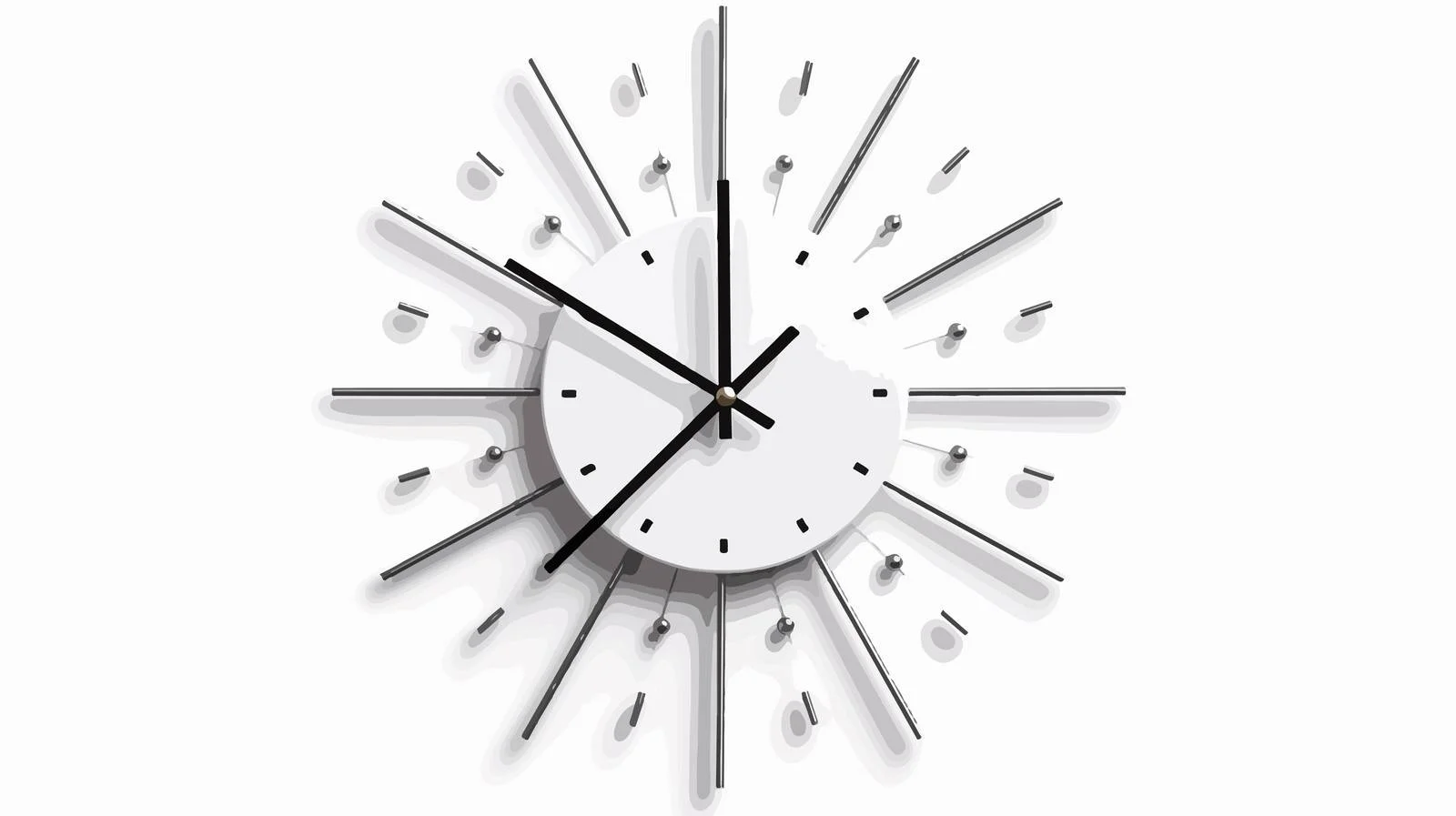 Wall Clock Time Needle Illustration — free download from Dotvec