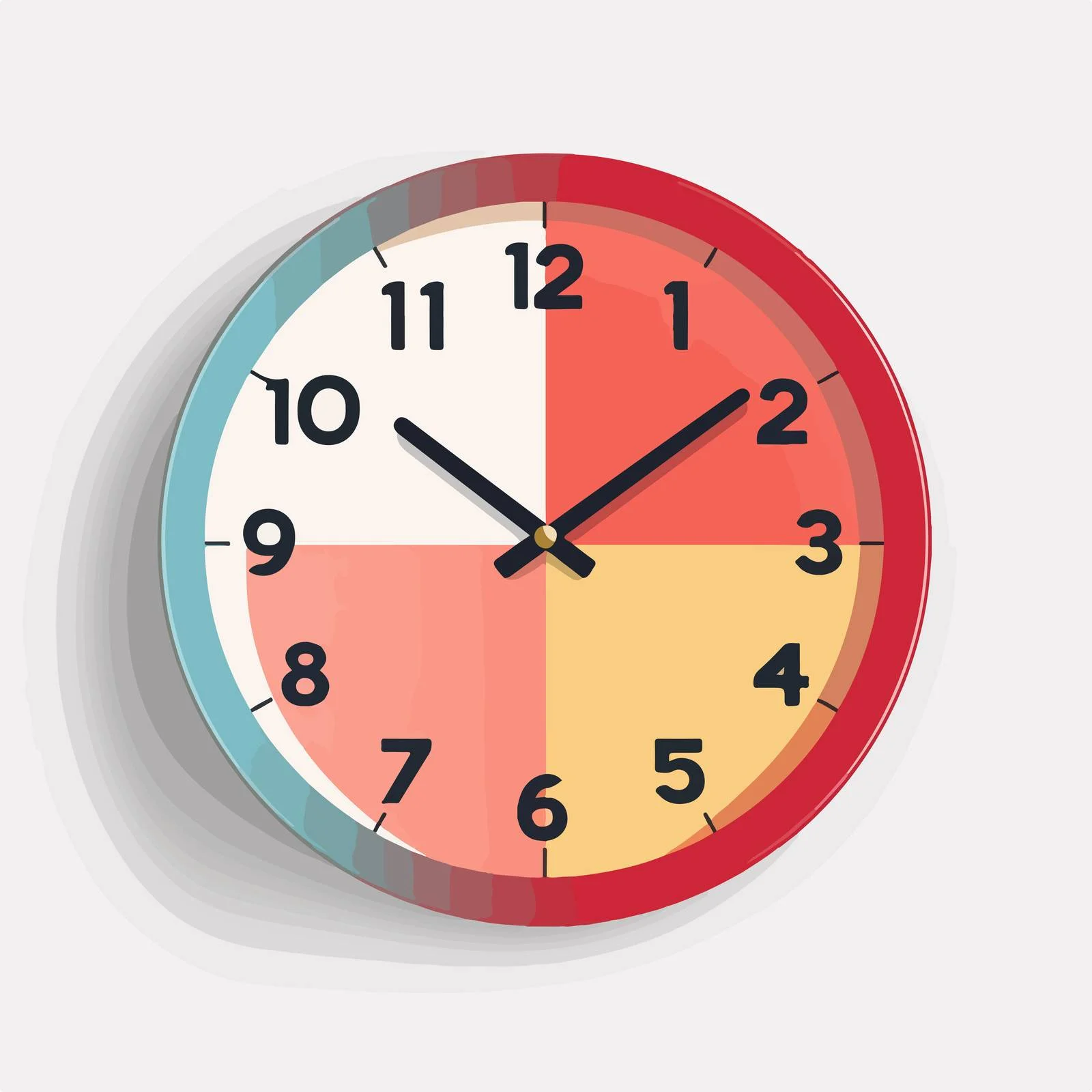 Contemporary Wall Clock Vector Design — free download from Dotvec