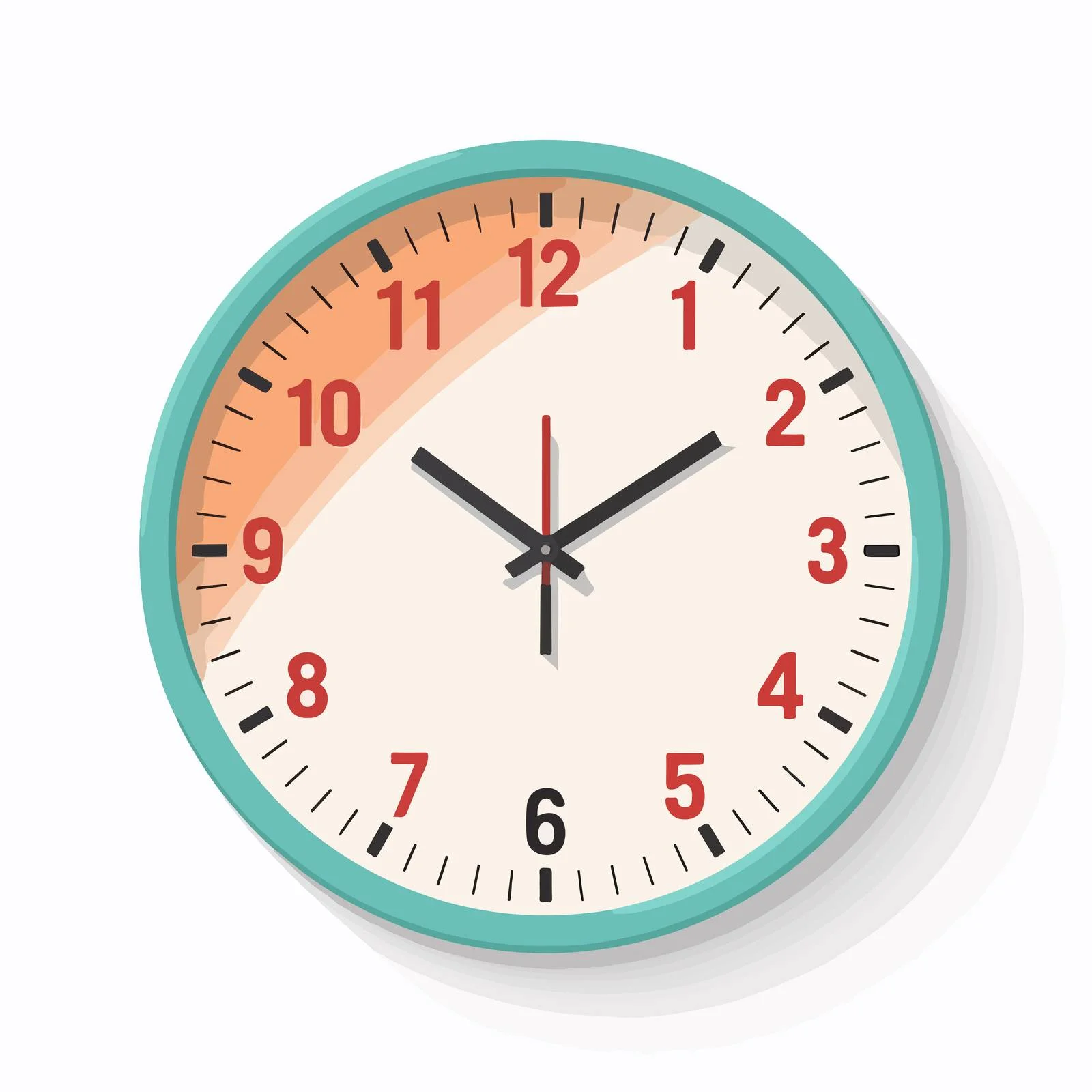 Modern Wall Clock Vector Illustration Design — free download from Dotvec