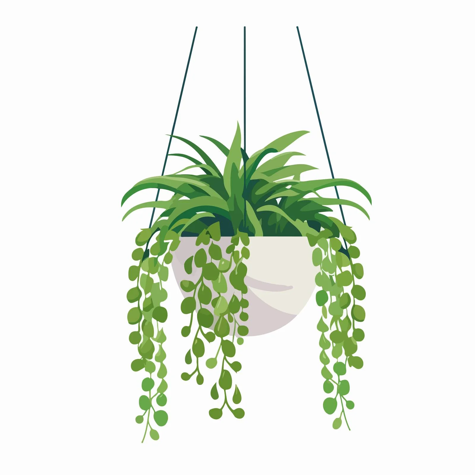 Contemporary Wall-mounted Greenery with Hanging Features — free download from Dotvec