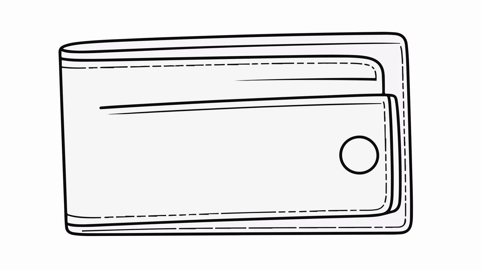 Minimalist Wallet Drawing — free download from Dotvec